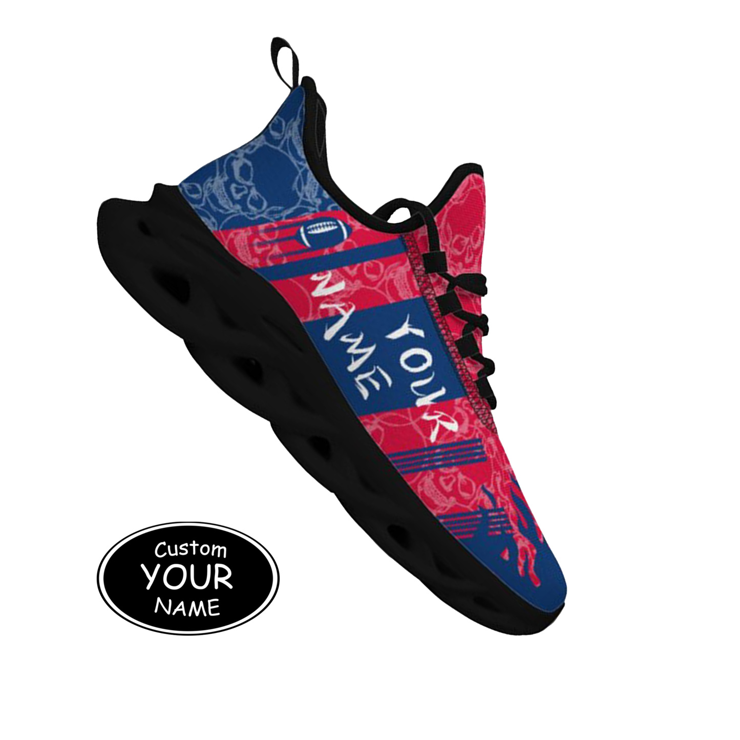 Max Sowl-25-yy-Fresno-18-3, Personalized Fresno State Bulldogs Custom Max Sowl Shoes, Patriotic Running Sneakers, Custom Comfortable Walking Shoes