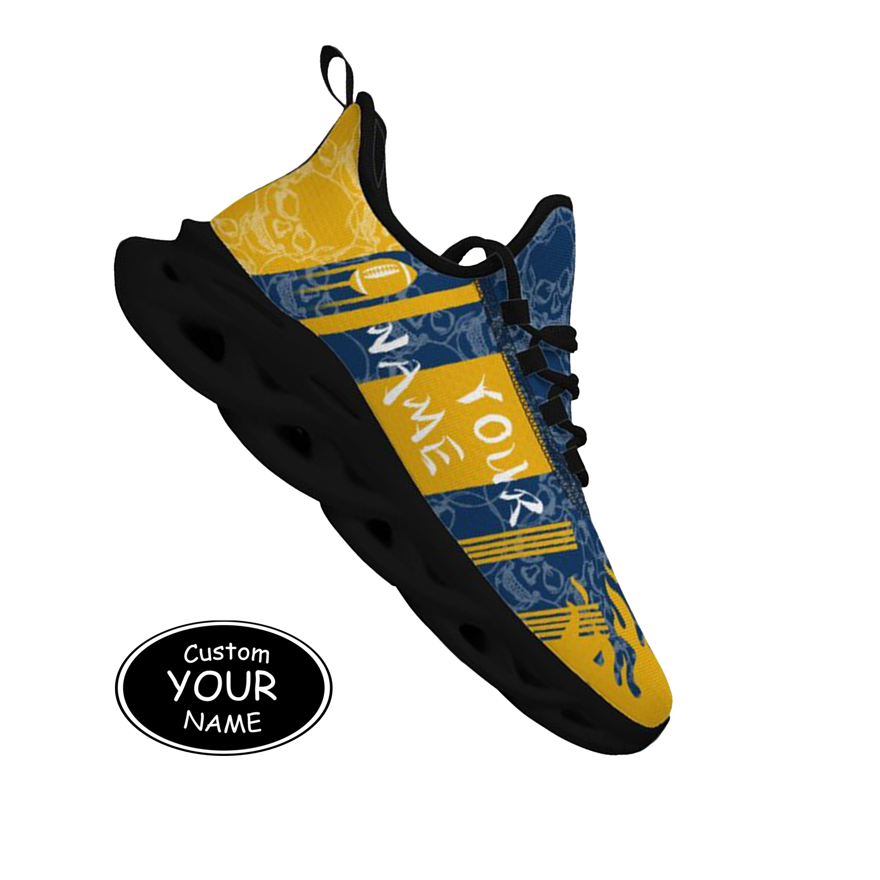 Max Sowl-25-yy-Morgantown-20-3, Personalized West Virginia Mountaineers Custom Max Sowl Shoes, Patriotic Running Sneakers, Custom Comfortable Walking Shoes