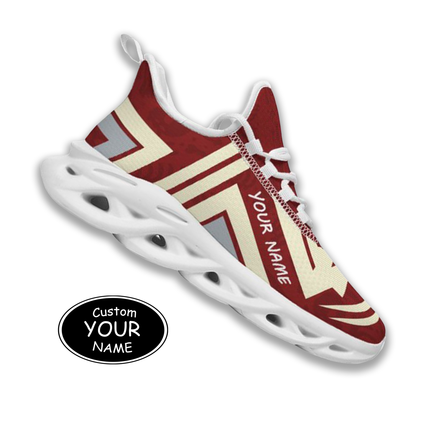 Max Sowl-25-cy-Norman-4-4, Personalized Oklahoma Sooners Custom Max Sowl Shoes, Personalized Sport Footwear, Custom Color-Blocked Running Shoes