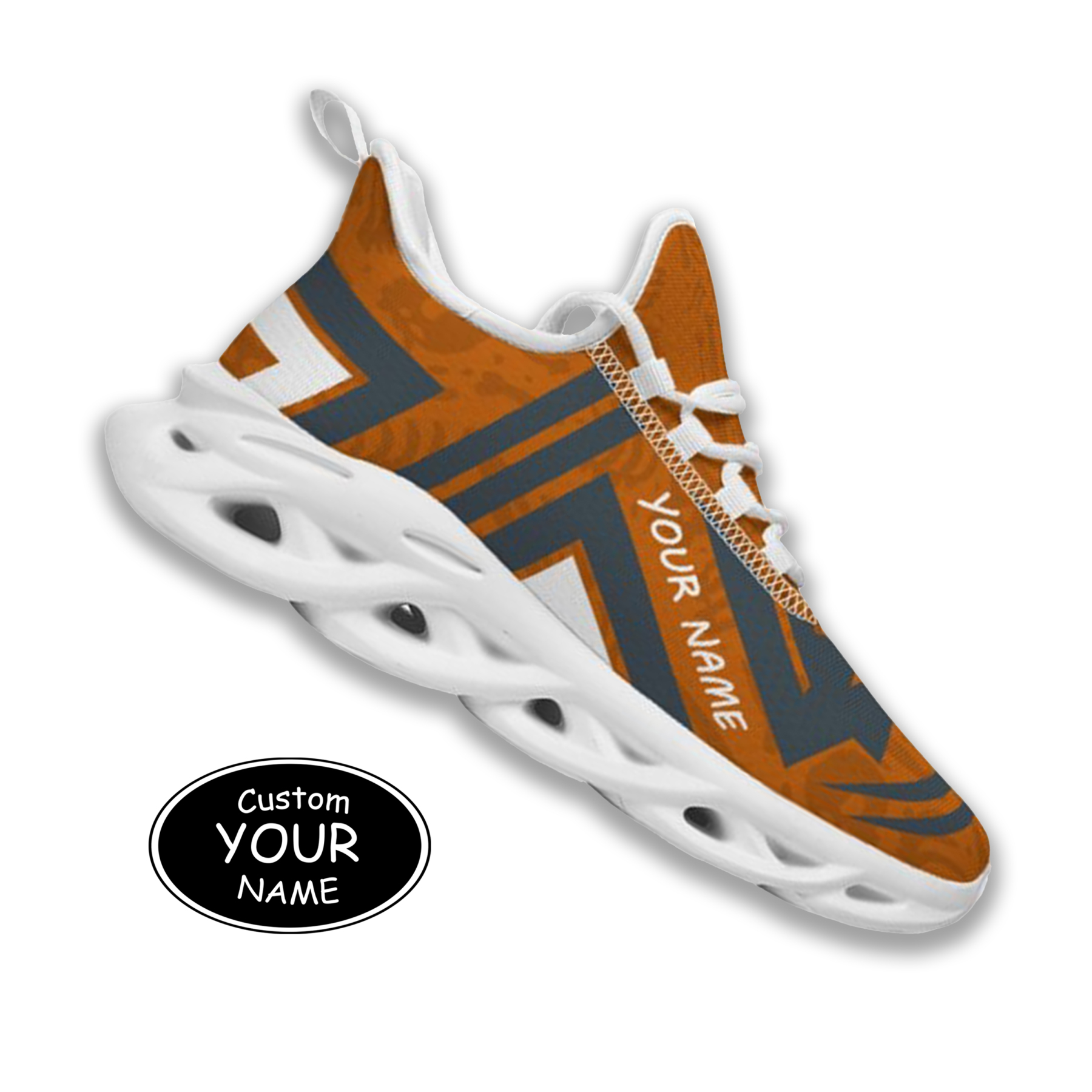 Max Sowl-25-cy-Austin-9-4, Personalized Texas Longhorns Custom Max Sowl Shoes, Personalized Sport Footwear, Custom Color-Blocked Running Shoes
