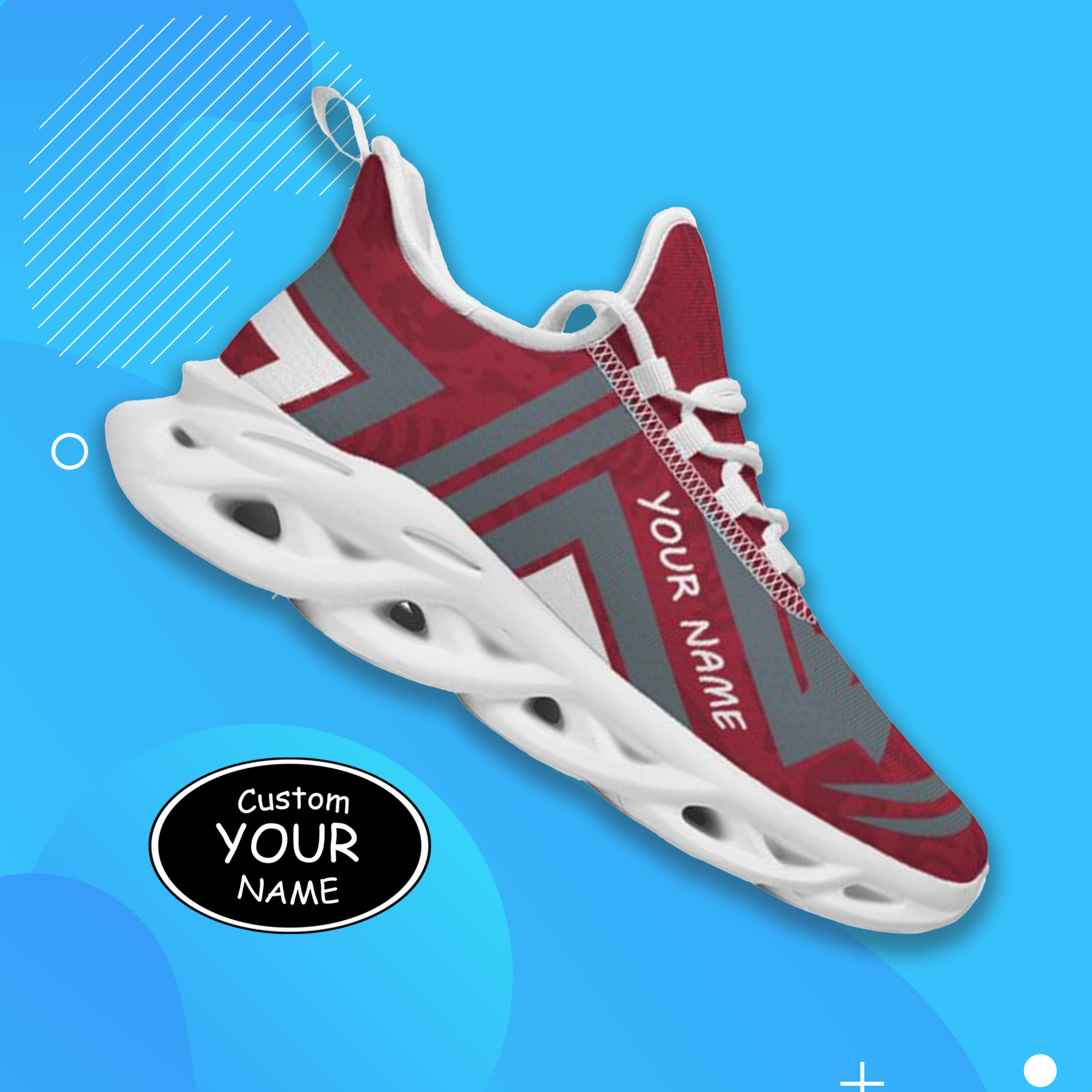 Max Sowl-25-cy-Pullman-10-4, Personalized Washington State Cougars Custom Max Sowl Shoes, Personalized Sport Footwear, Custom Color-Blocked Running Shoes