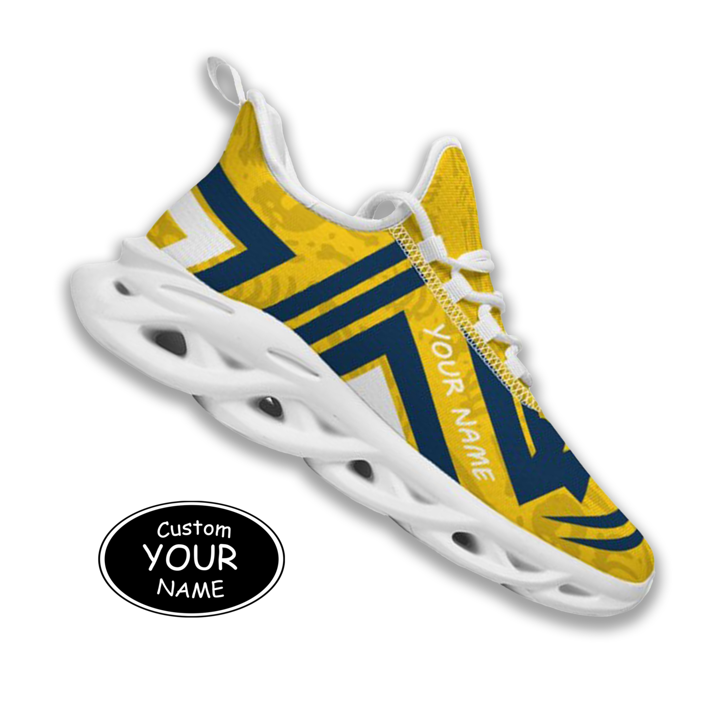 Max Sowl-25-cy-Ann Arbor-14-4, Personalized Michigan Wolverines Custom Max Sowl Shoes, Personalized Sport Footwear, Custom Color-Blocked Running Shoes