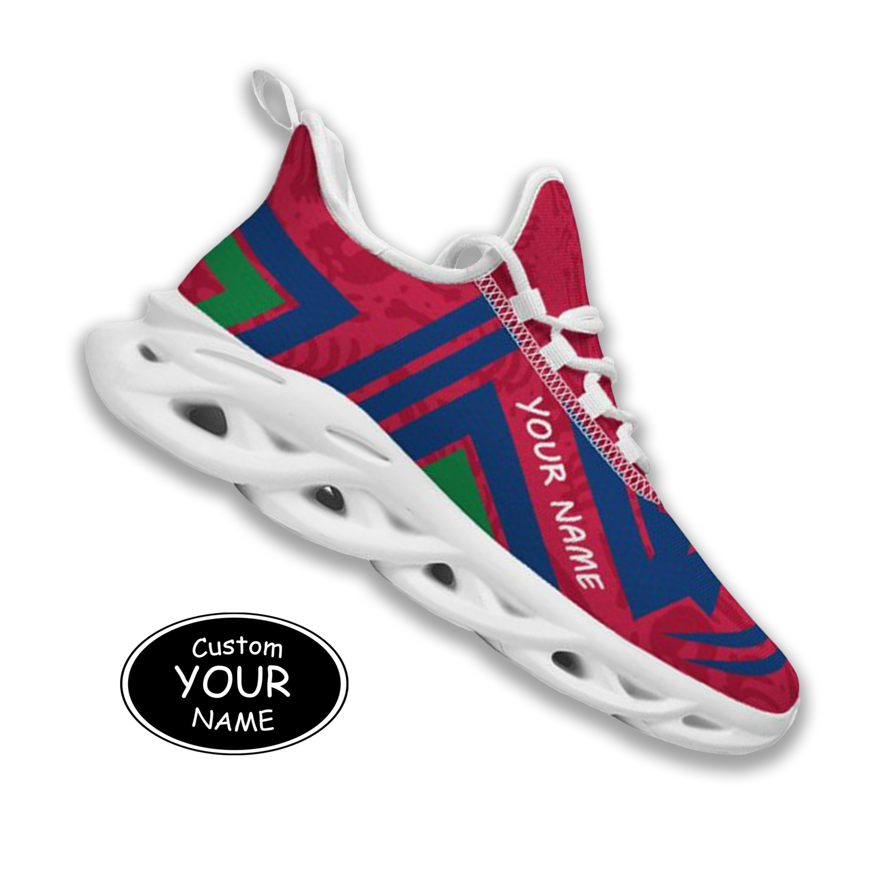 Max Sowl-25-cy-Fresno-18-4, Personalized Fresno State Bulldogs Custom Max Sowl Shoes, Personalized Sport Footwear, Custom Color-Blocked Running Shoes