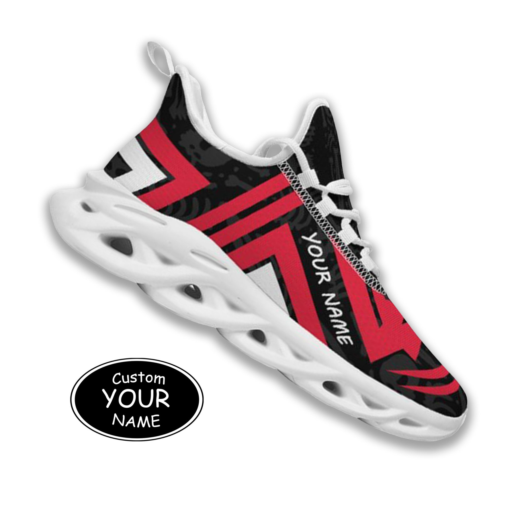 Max Sowl-25-cy-Cincinnati-24-4, Personalized Cincinnati Bearcats Custom Max Sowl Shoes, Personalized Sport Footwear, Custom Color-Blocked Running Shoes