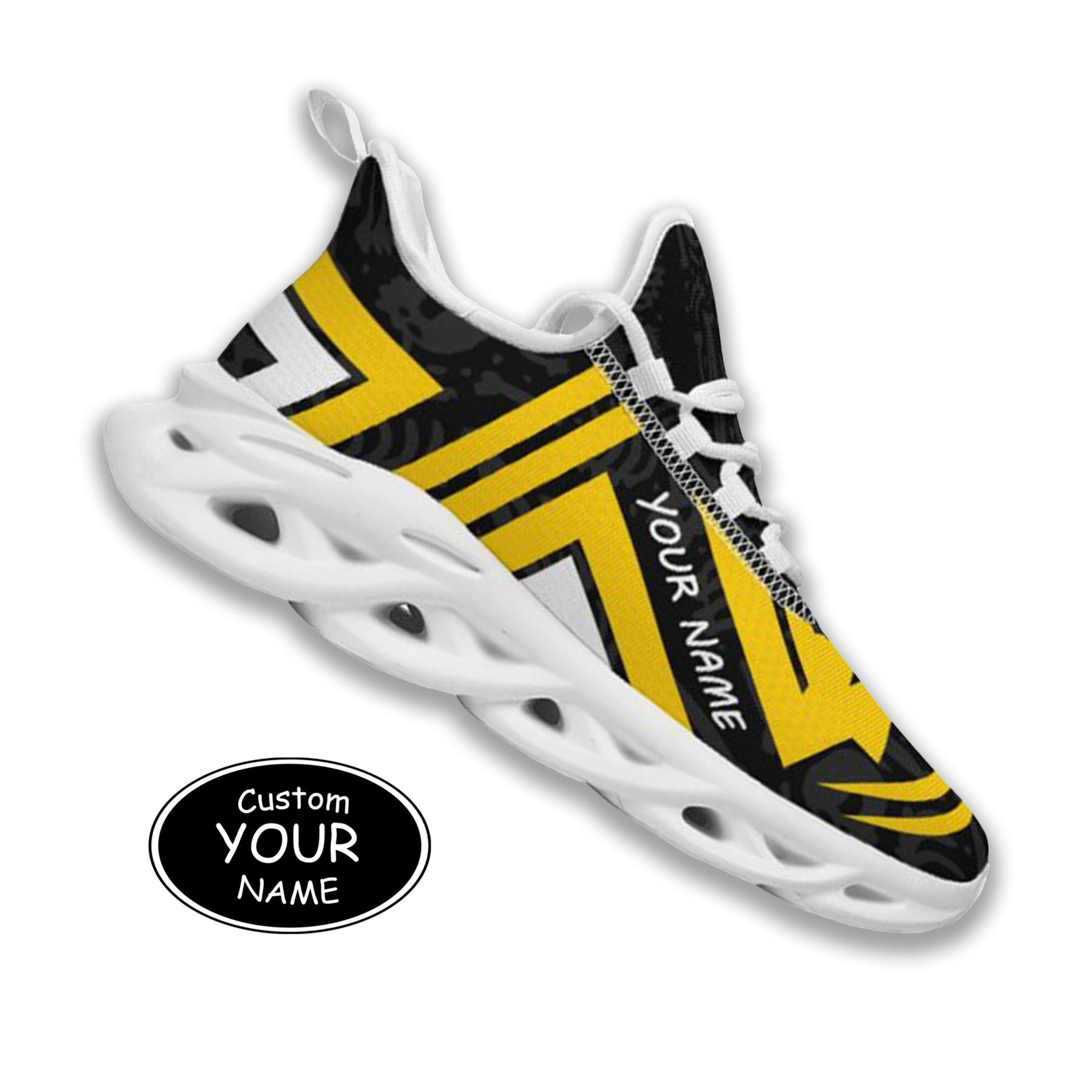 Max Sowl-25-cy-Iowa City-25-4, Personalized Iowa Hawkeyes Custom Max Sowl Shoes, Personalized Sport Footwear, Custom Color-Blocked Running Shoes