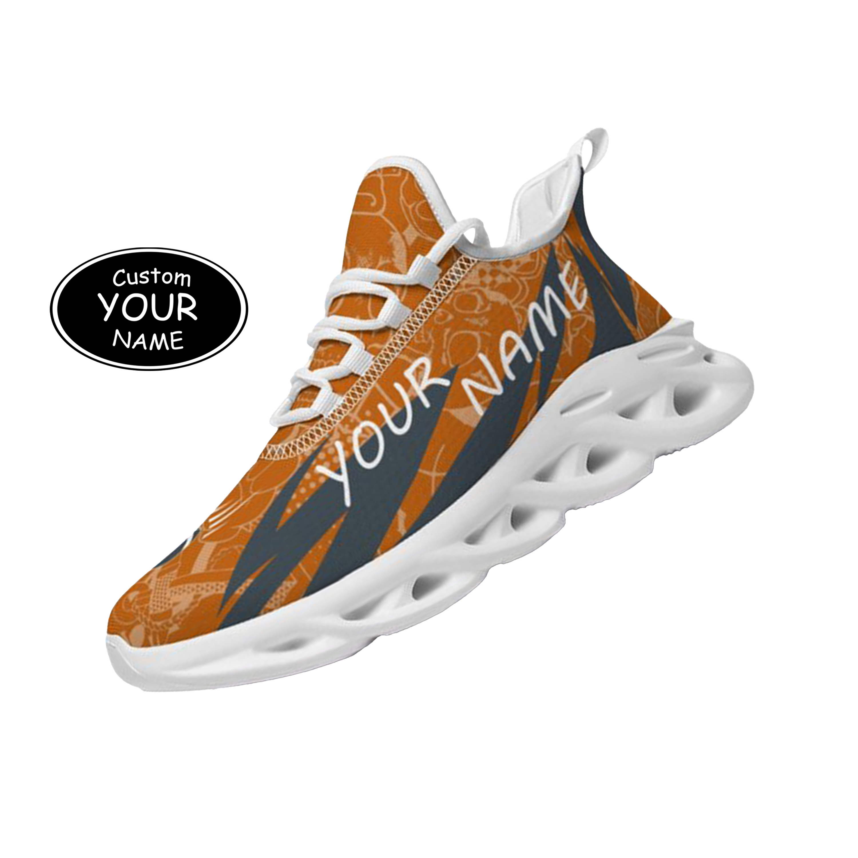 Max Sowl-25-yy-Austin-9-4, Personalized Texas Longhorns Custom Max Sowl Shoes, Personalized Sport Footwear, Custom Color-Blocked Running Shoes