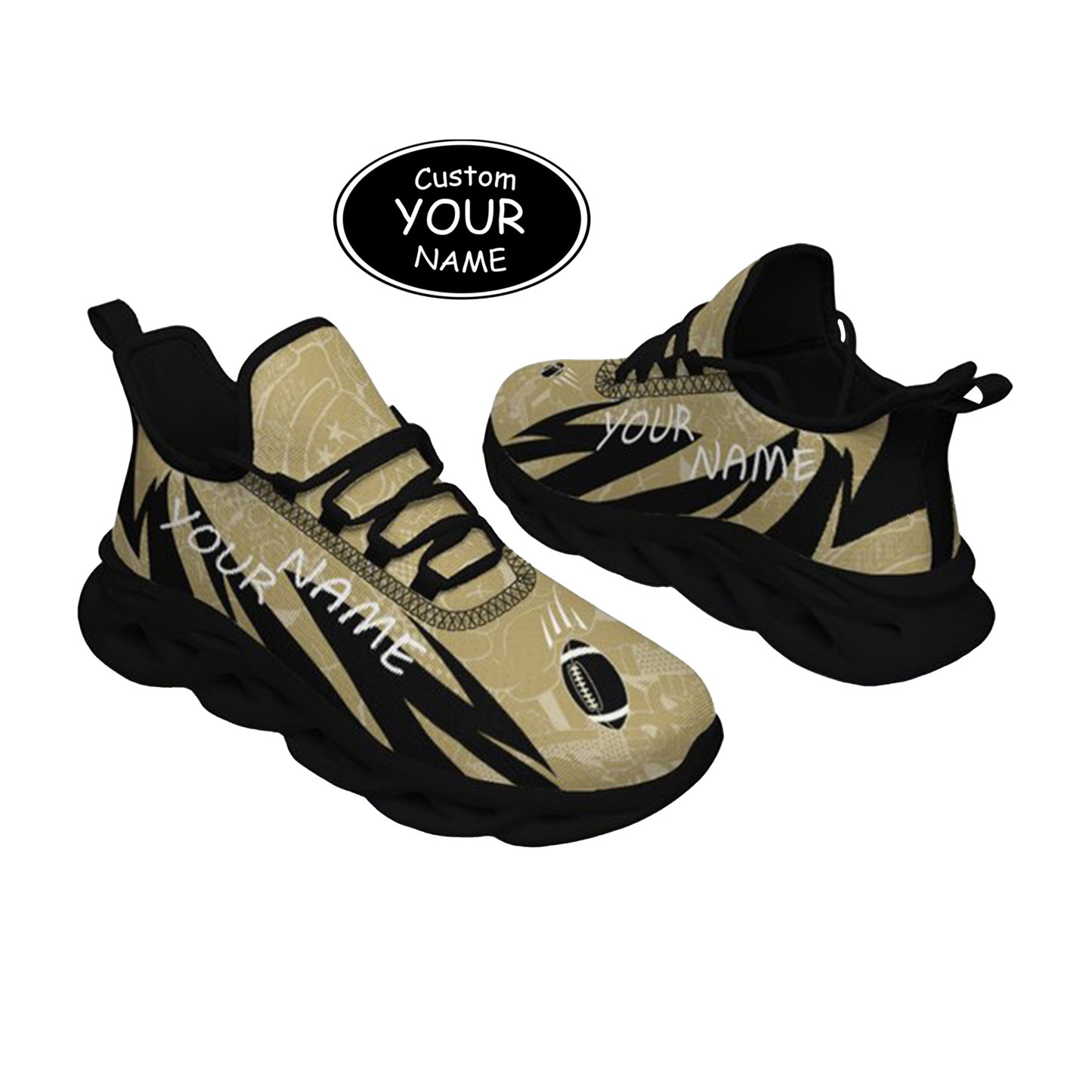 Max Sowl-25-yy-Orlando-11-4, Personalized UCF Knights Custom Max Sowl Shoes, Personalized Sport Footwear, Custom Color-Blocked Running Shoes