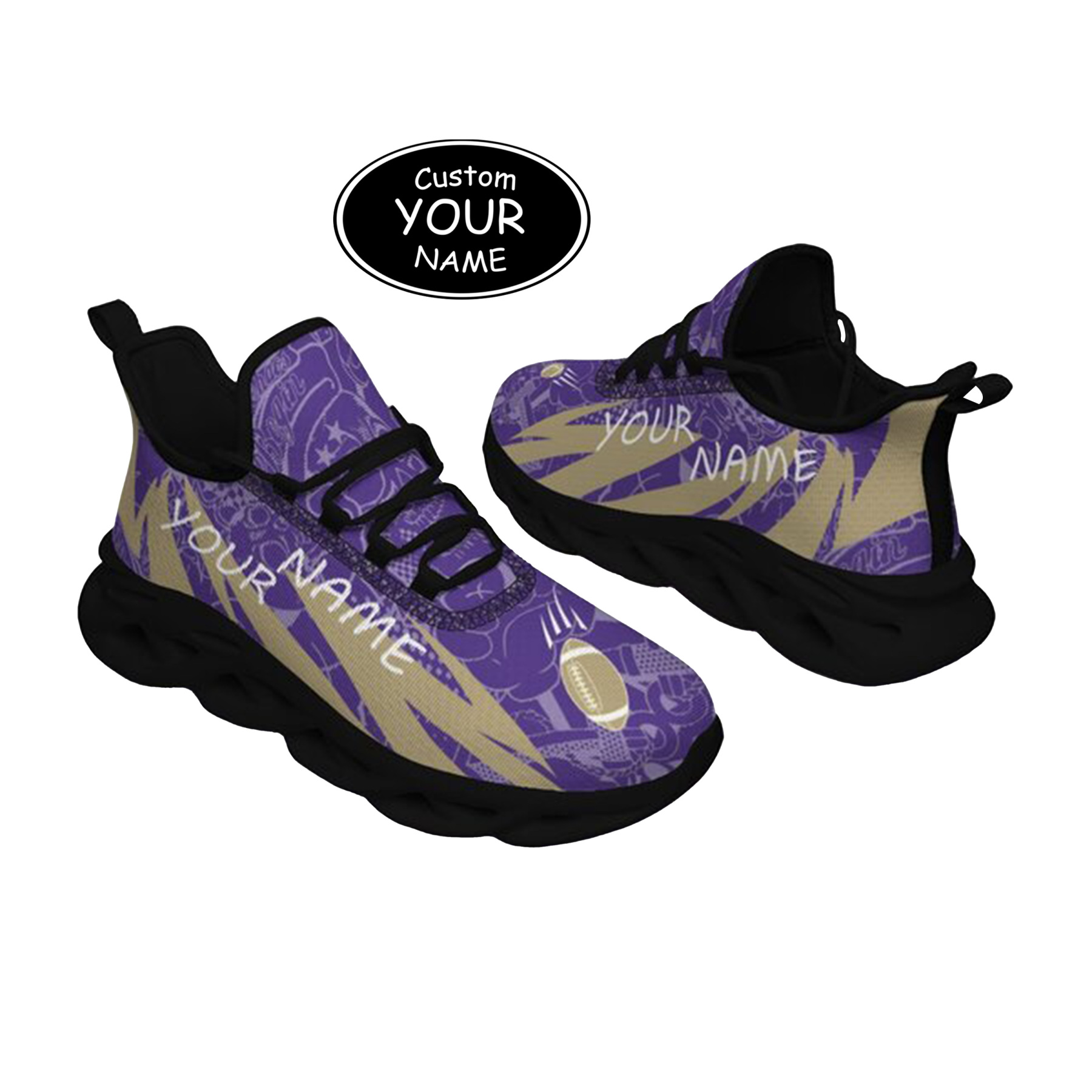 Max Sowl-25-yy-Seattle-13-4, Personalized Washington Huskies Custom Max Sowl Shoes, Personalized Sport Footwear, Custom Color-Blocked Running Shoes