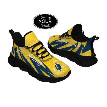 Max Sowl-25-yy-Ann Arbor-14-4, Personalized Michigan Wolverines Custom Max Sowl Shoes, Personalized Sport Footwear, Custom Color-Blocked Running Shoes