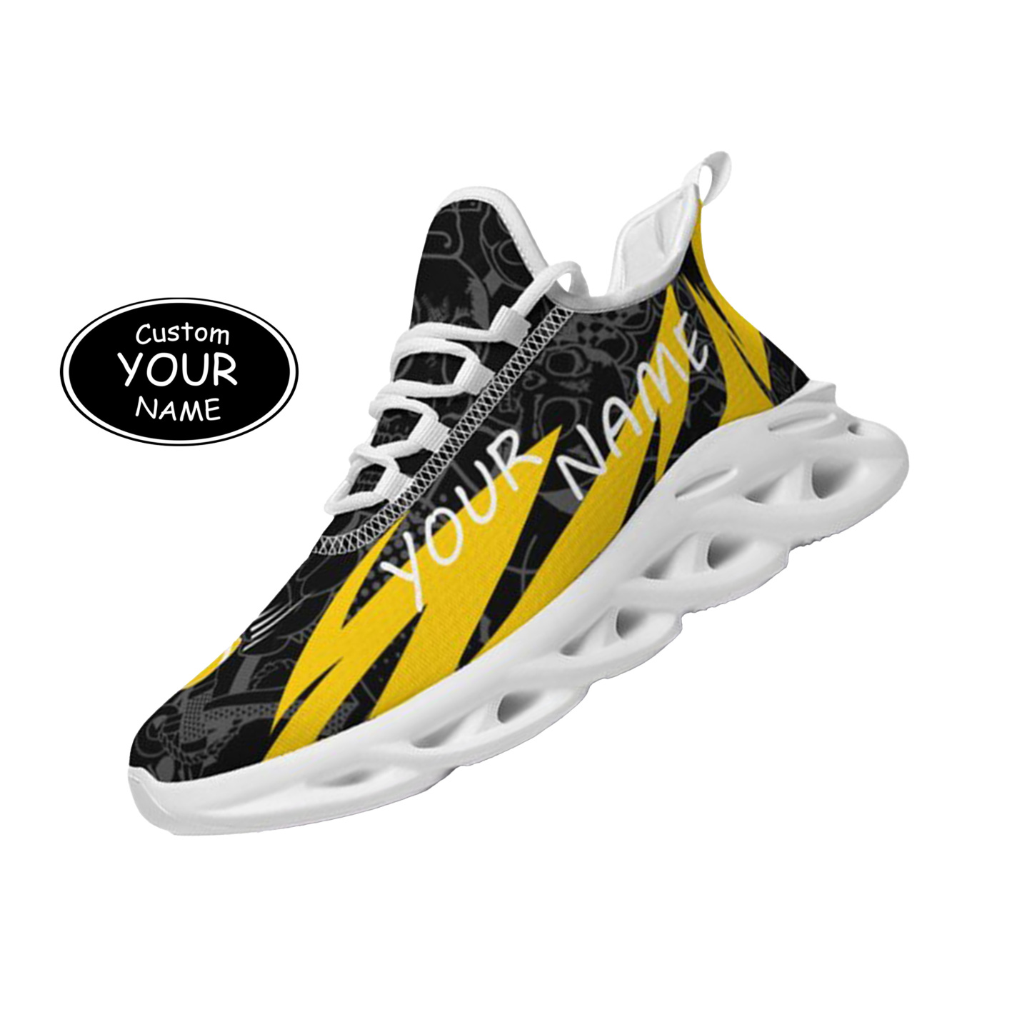 Max Sowl-25-yy-Iowa City-25-4, Personalized Iowa Hawkeyes Custom Max Sowl Shoes, Personalized Sport Footwear, Custom Color-Blocked Running Shoes