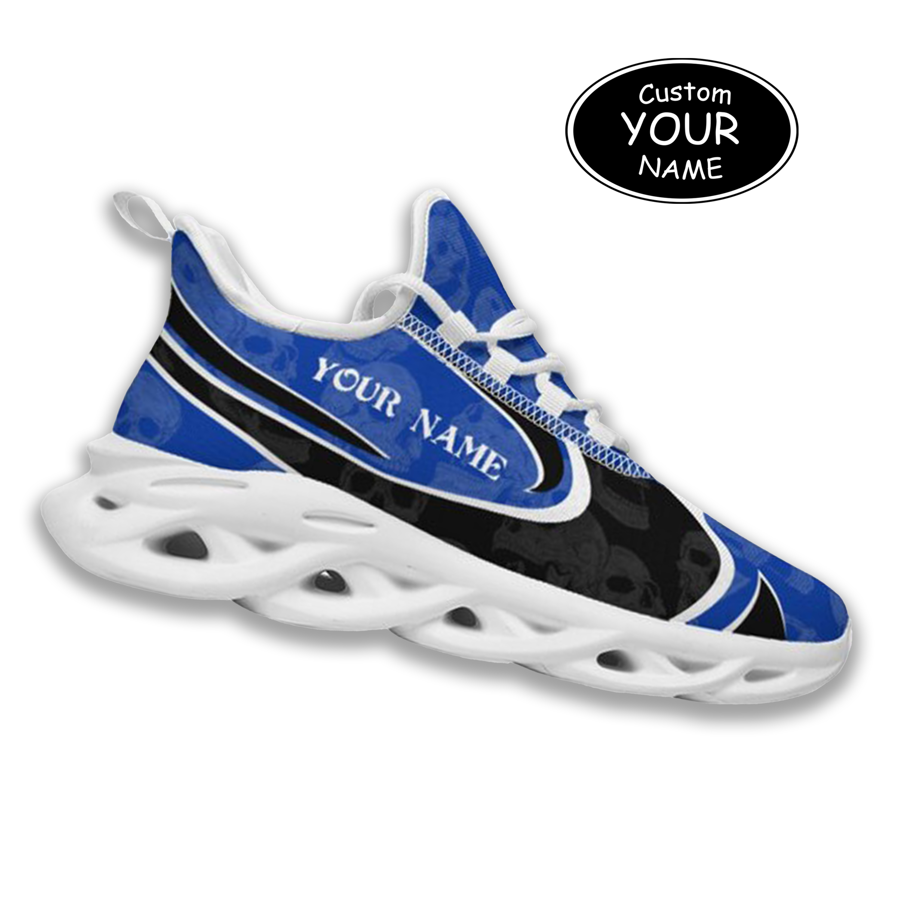 Max Sowl-25-cy-Lexington-12-5, Personalized Kentucky Wildcats Custom Max Sowl Shoes, Personalized Skull Sport Footwear, Custom Color-Blocked Running Shoes