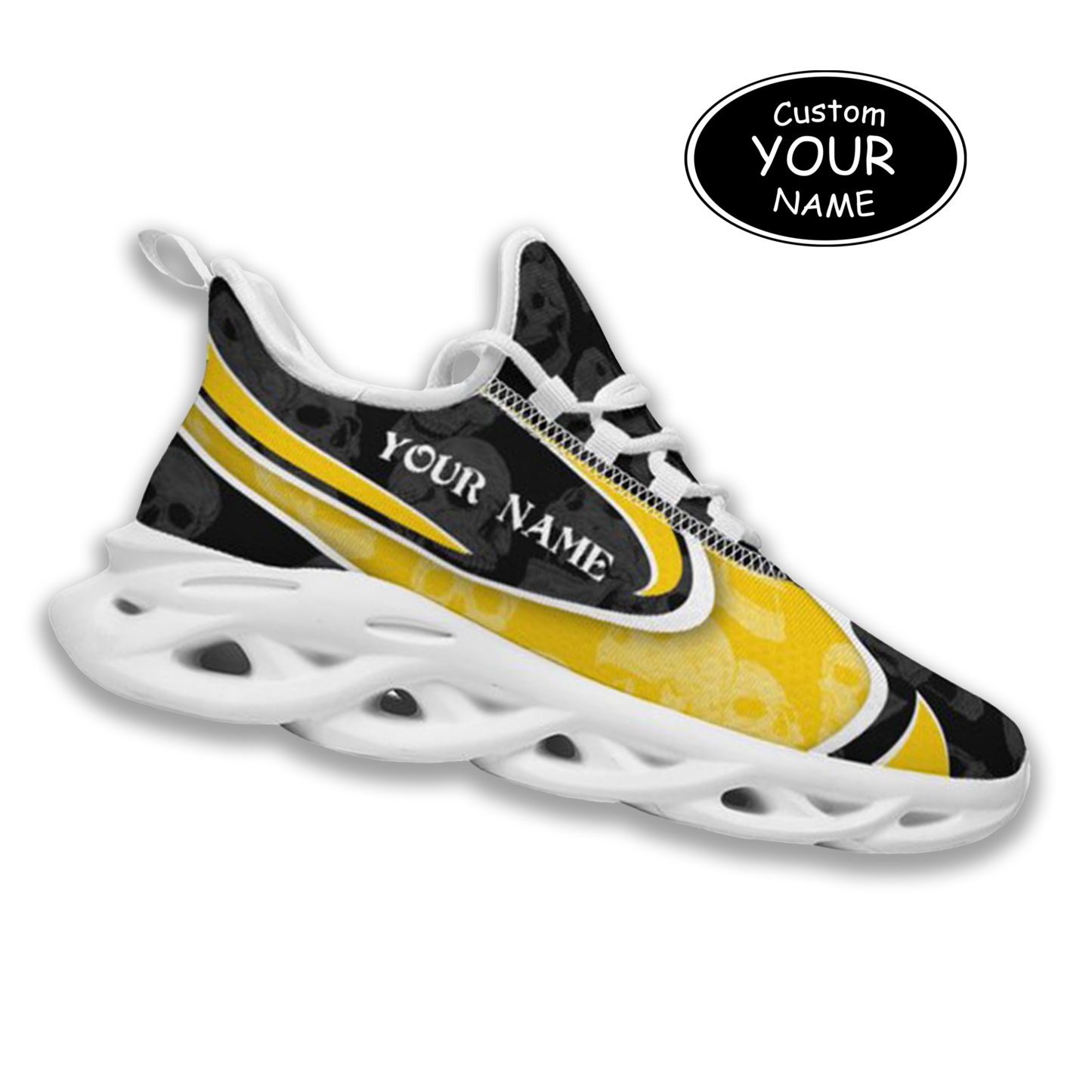 Max Sowl-25-cy-Iowa City-25-5, Personalized Iowa Hawkeyes Custom Max Sowl Shoes, Personalized Sport Footwear, Custom Color-Blocked Running Shoes