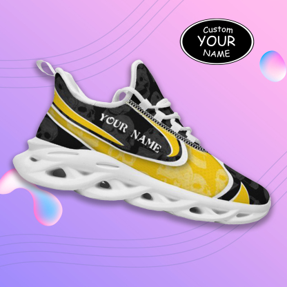 Max Sowl-25-cy-Iowa City-25-5, Personalized Iowa Hawkeyes Custom Max Sowl Shoes, Personalized Sport Footwear, Custom Color-Blocked Running Shoes