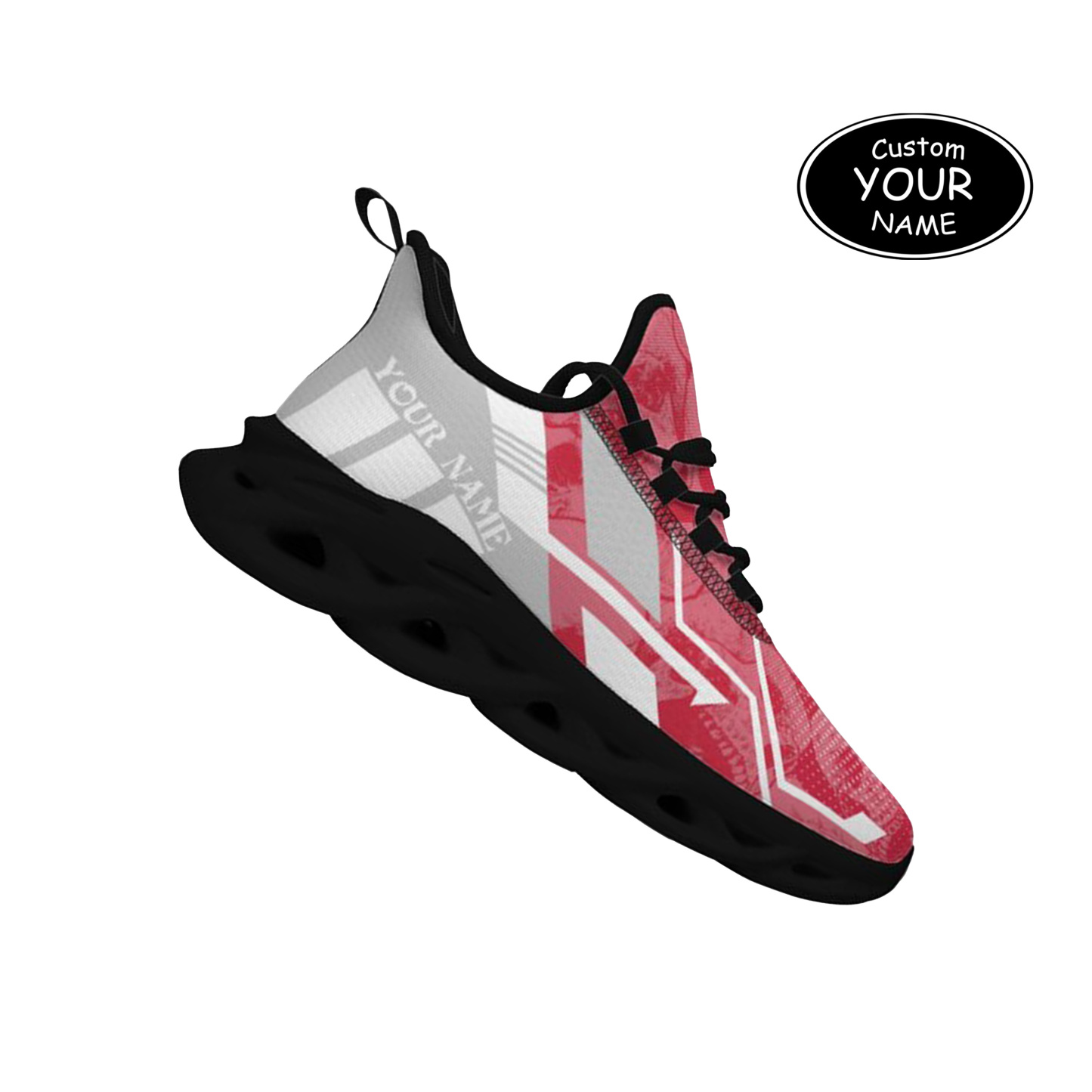 Max Sowl-25-yy-Tuscaloosa-2-5, Personalized Alabama Crimson Tide Custom Max Sowl Shoes, Personalized Skull Sport Footwear, Custom Color-Blocked Running Shoes