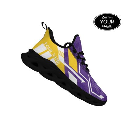 Max Sowl-25-yy-Baton Rouge-6-5, Personalized LSU Tigers Custom Max Sowl Shoes, Personalized Skull Sport Footwear, Custom Color-Blocked Running Shoes
