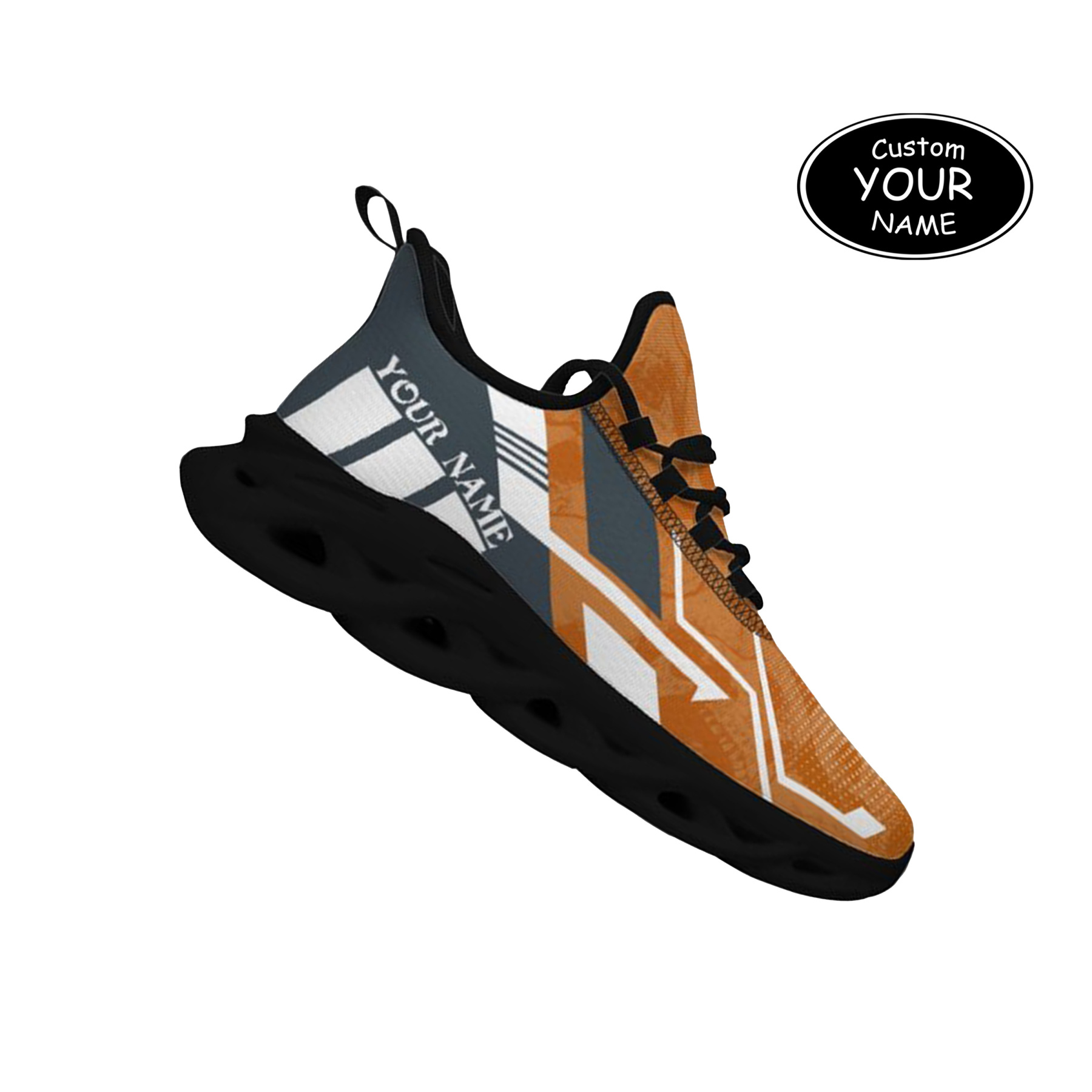 Max Sowl-25-yy-Austin-9-5, Personalized Texas Longhorns Custom Max Sowl Shoes, Personalized Skull Sport Footwear, Custom Color-Blocked Running Shoes