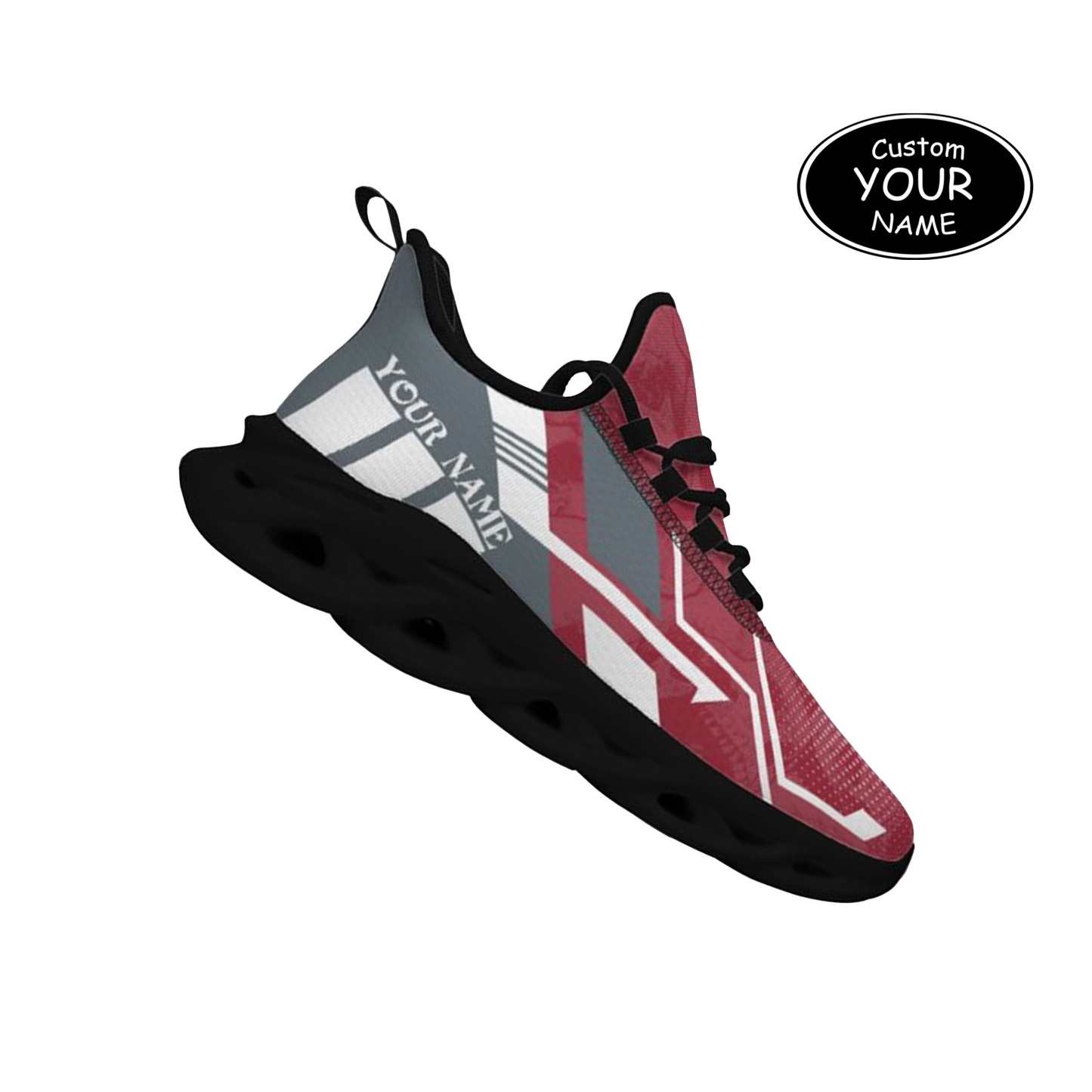 Max Sowl-25-yy-Pullman-10-5, Personalized Washington State Cougars Custom Max Sowl Shoes, Personalized Skull Sport Footwear, Custom Color-Blocked Running Shoes