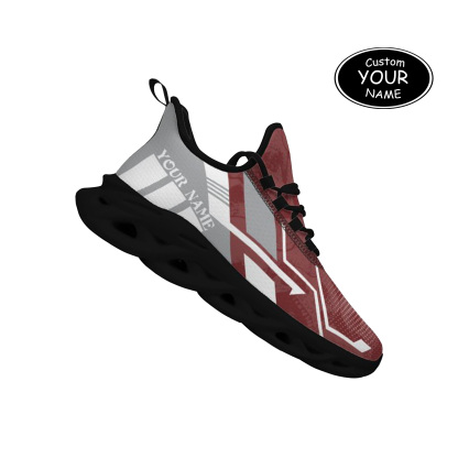 Max Sowl-25-yy-College Station-16-5, Personalized Texas A&M Aggies Custom Max Sowl Shoes, Personalized Skull Sport Footwear, Custom Color-Blocked Running Shoes