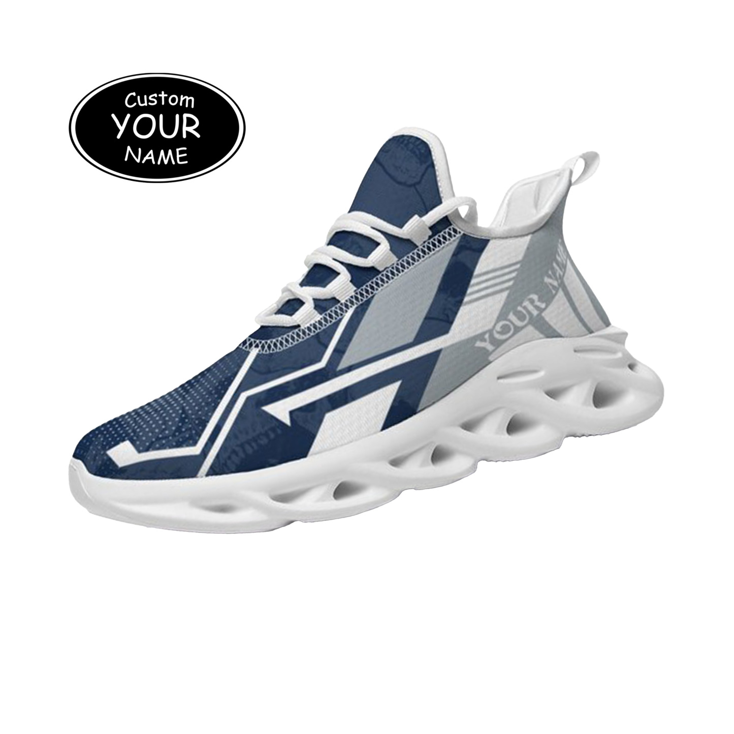 Max Sowl-25-yy-State College-17-5, Personalized Penn State Nittany Lions Custom Max Sowl Shoes, Personalized Skull Sport Footwear, Custom Color-Blocked Running Shoes
