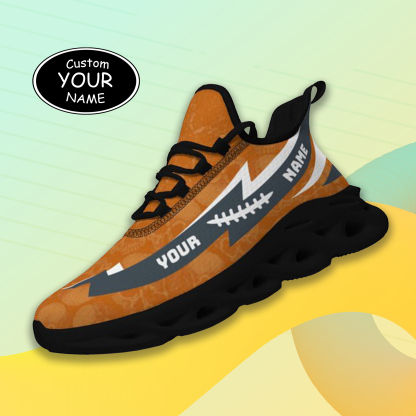 Max Sowl-25-cy-Austin-9-6, Personalized Texas Longhorns Custom Max Sowl Shoes, Personalized Skull Sport Footwear, Custom Color-Blocked Running Shoes