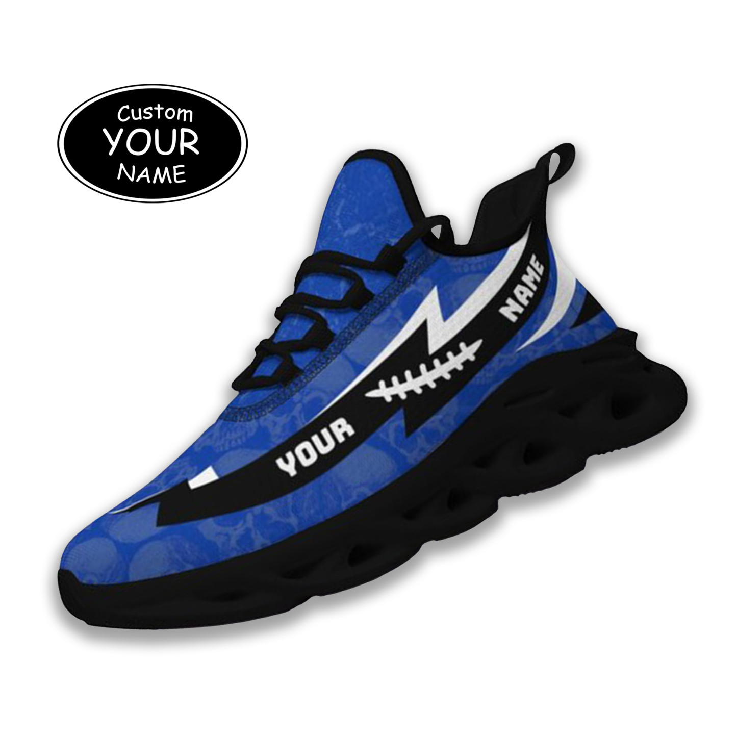 Max Sowl-25-cy-Lexington-12-6, Personalized Kentucky Wildcats Custom Max Sowl Shoes, Personalized Skull Sport Footwear, Custom Color-Blocked Running Shoes