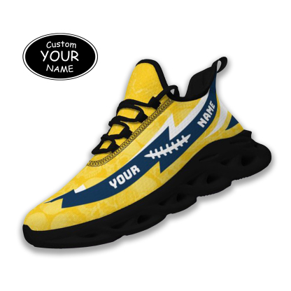 Max Sowl-25-cy-Ann Arbor-14-6, Personalized Michigan Wolverines Custom Max Sowl Shoes, Personalized Skull Sport Footwear, Custom Color-Blocked Running Shoes