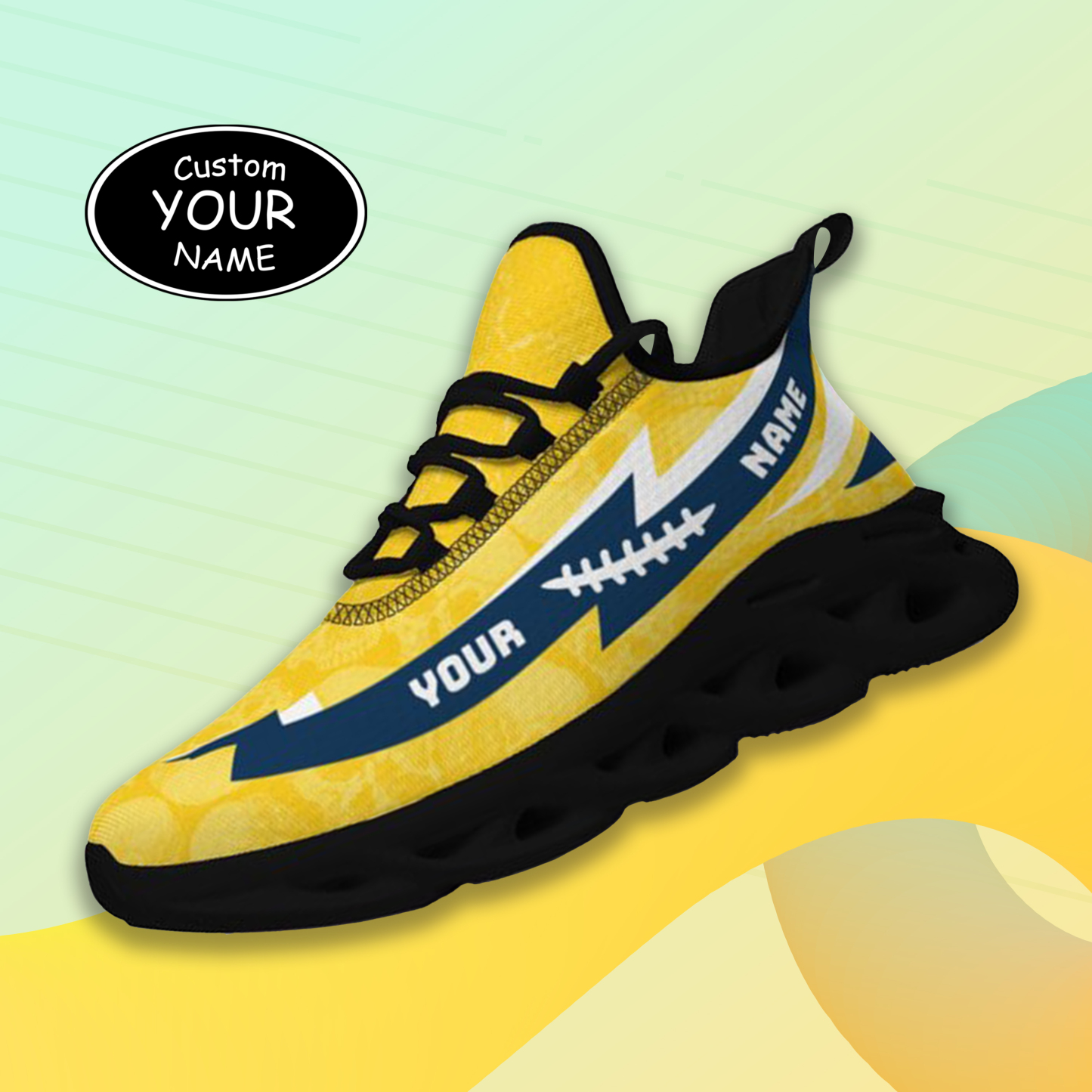 Max Sowl-25-cy-Ann Arbor-14-6, Personalized Michigan Wolverines Custom Max Sowl Shoes, Personalized Skull Sport Footwear, Custom Color-Blocked Running Shoes