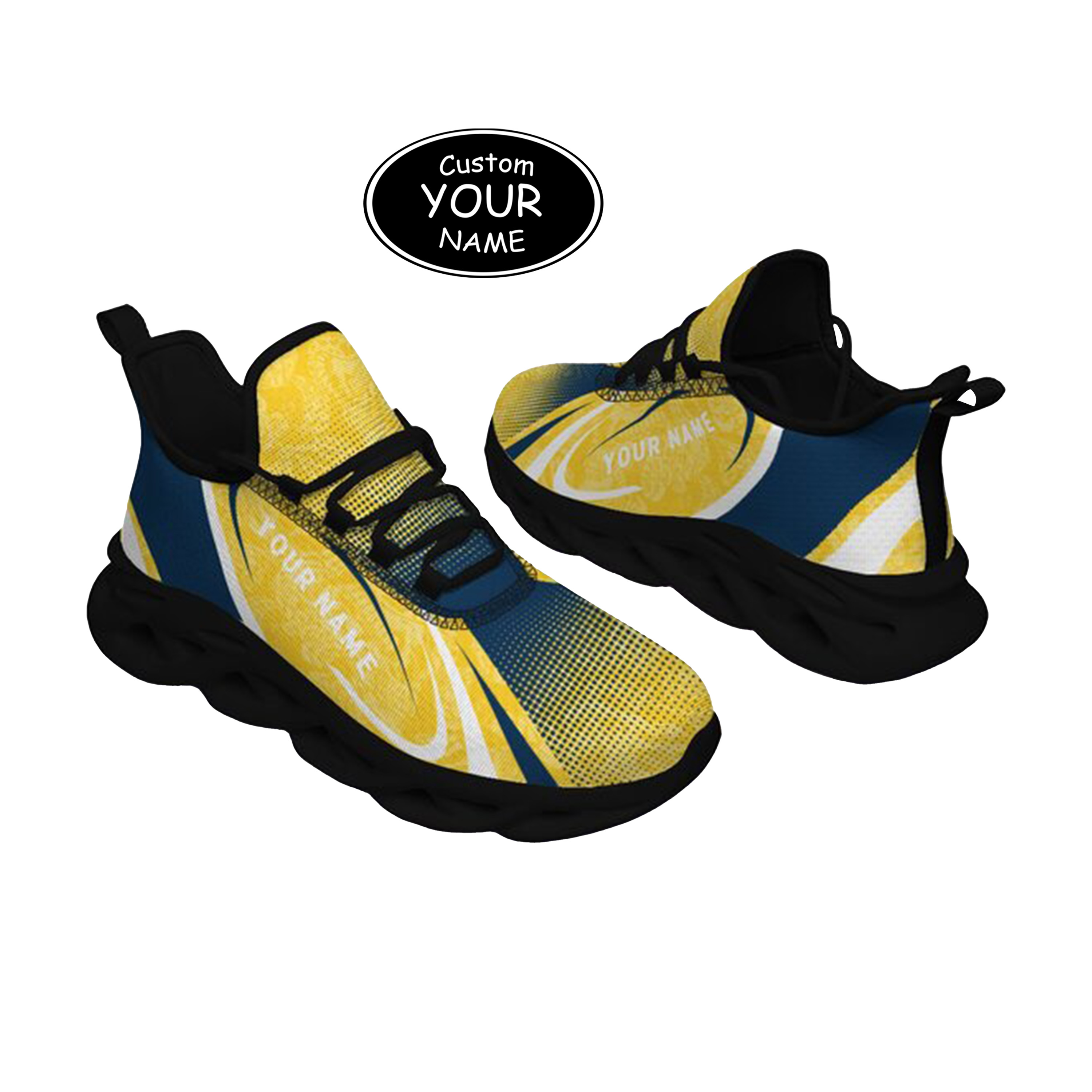 Max Sowl-25-yy-Ann Arbor-14-6, Personalized Michigan Wolverines Custom Max Sowl Shoes, Personalized Skull Sport Footwear, Custom Color-Blocked Running Shoes