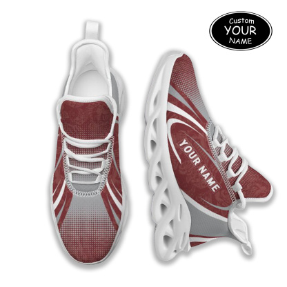 Max Sowl-25-yy-College Station-16-6, Personalized Texas A&M Aggies Custom Max Sowl Shoes, Personalized Skull Sport Footwear, Custom Color-Blocked Running Shoes