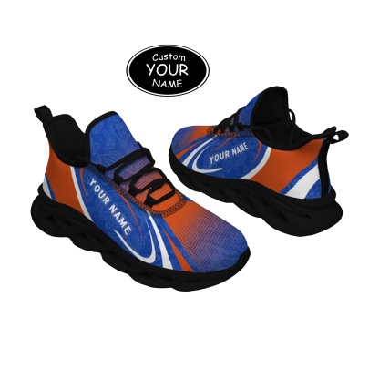 Max Sowl-25-yy-Boise-23-6, Personalized Boise State Broncos Custom Max Sowl Shoes, Personalized Skull Sport Footwear, Custom Color-Blocked Running Shoes