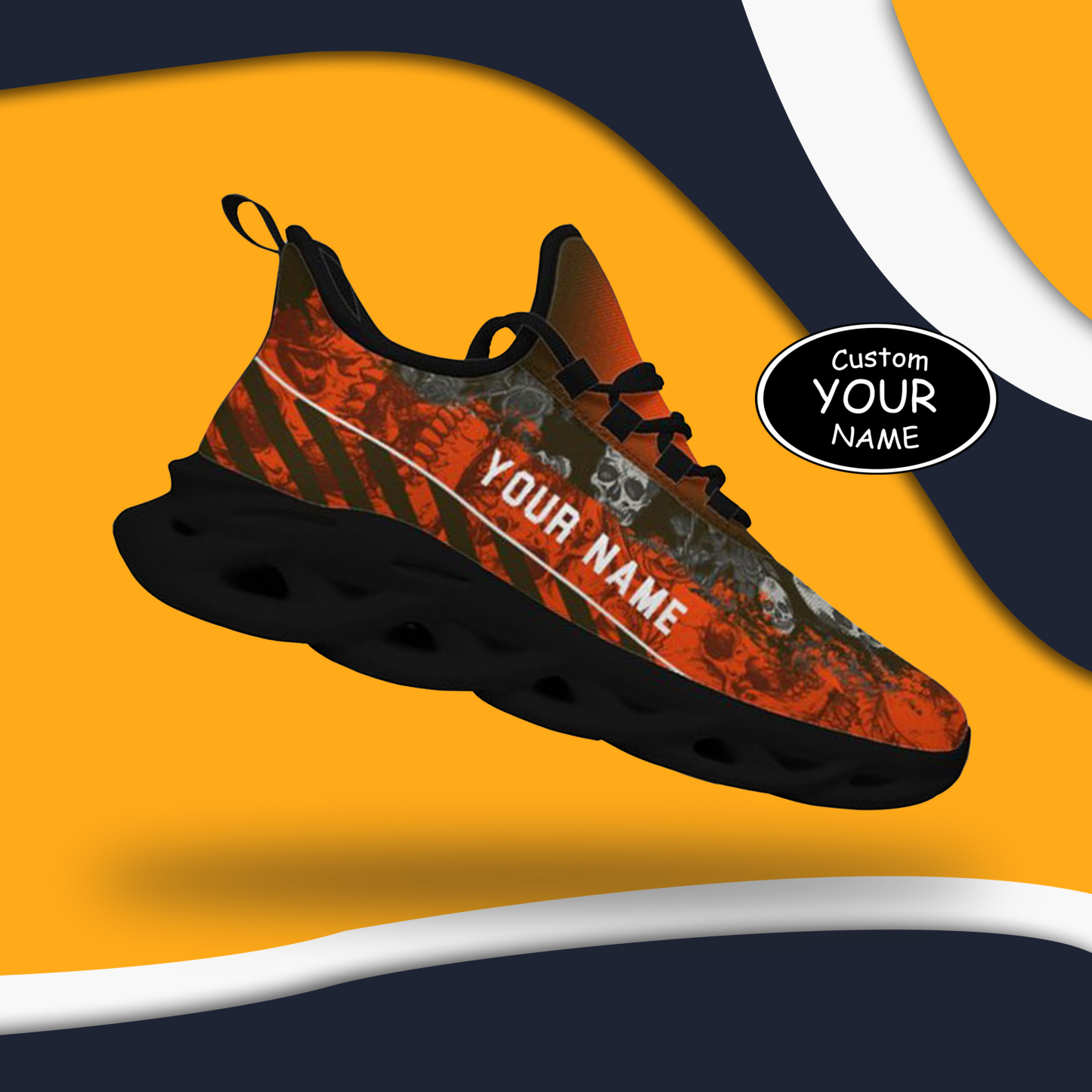 Personalized  Cleveland Sneakers, Custom Breathable Walking Shoes, Patriotic Running Shoes,Max Sowl-25-cy-Cleveland-8-2