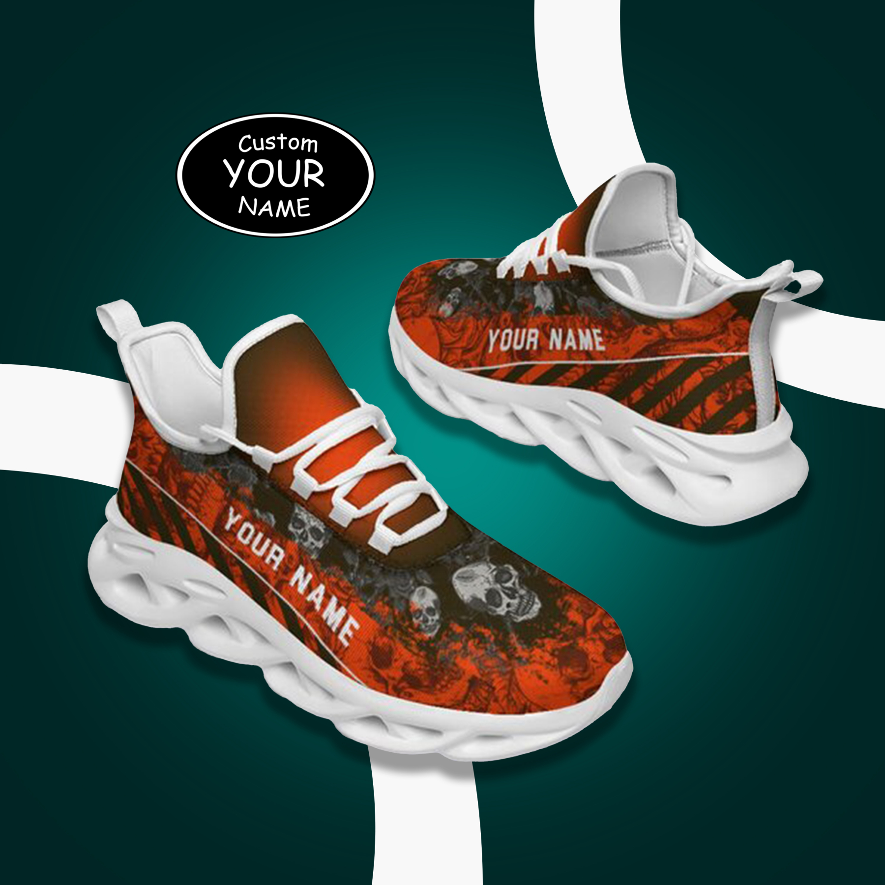 Personalized  Cleveland Sneakers, Custom Breathable Walking Shoes, Patriotic Running Shoes,Max Sowl-25-cy-Cleveland-8-2