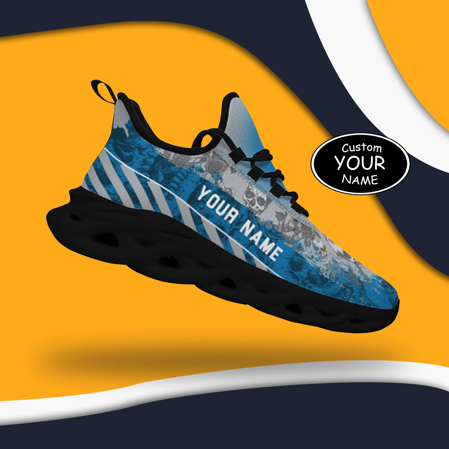 Personalized  Detroit Sneakers, Custom Breathable Walking Shoes, Patriotic Running Shoes,Max Sowl-25-cy-Detroit-11-2