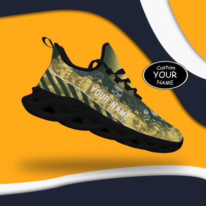 Personalized  Green Bay Sneakers, Custom Breathable Walking Shoes, Patriotic Running Shoes,Max Sowl-25-cy-Green Bay-13-2