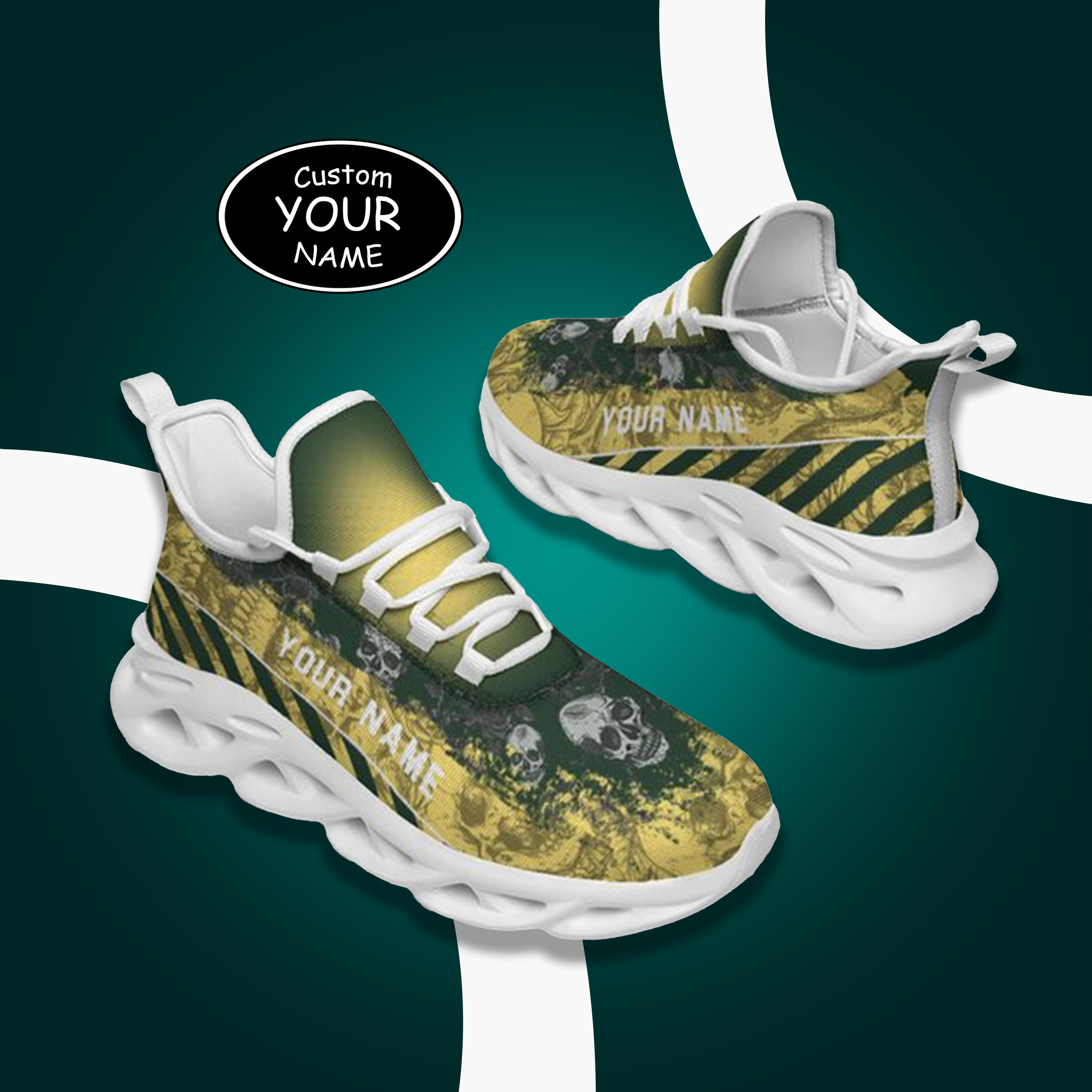 Personalized  Green Bay Sneakers, Custom Breathable Walking Shoes, Patriotic Running Shoes,Max Sowl-25-cy-Green Bay-13-2