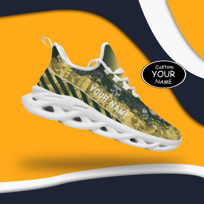 Personalized  Green Bay Sneakers, Custom Breathable Walking Shoes, Patriotic Running Shoes,Max Sowl-25-cy-Green Bay-13-2