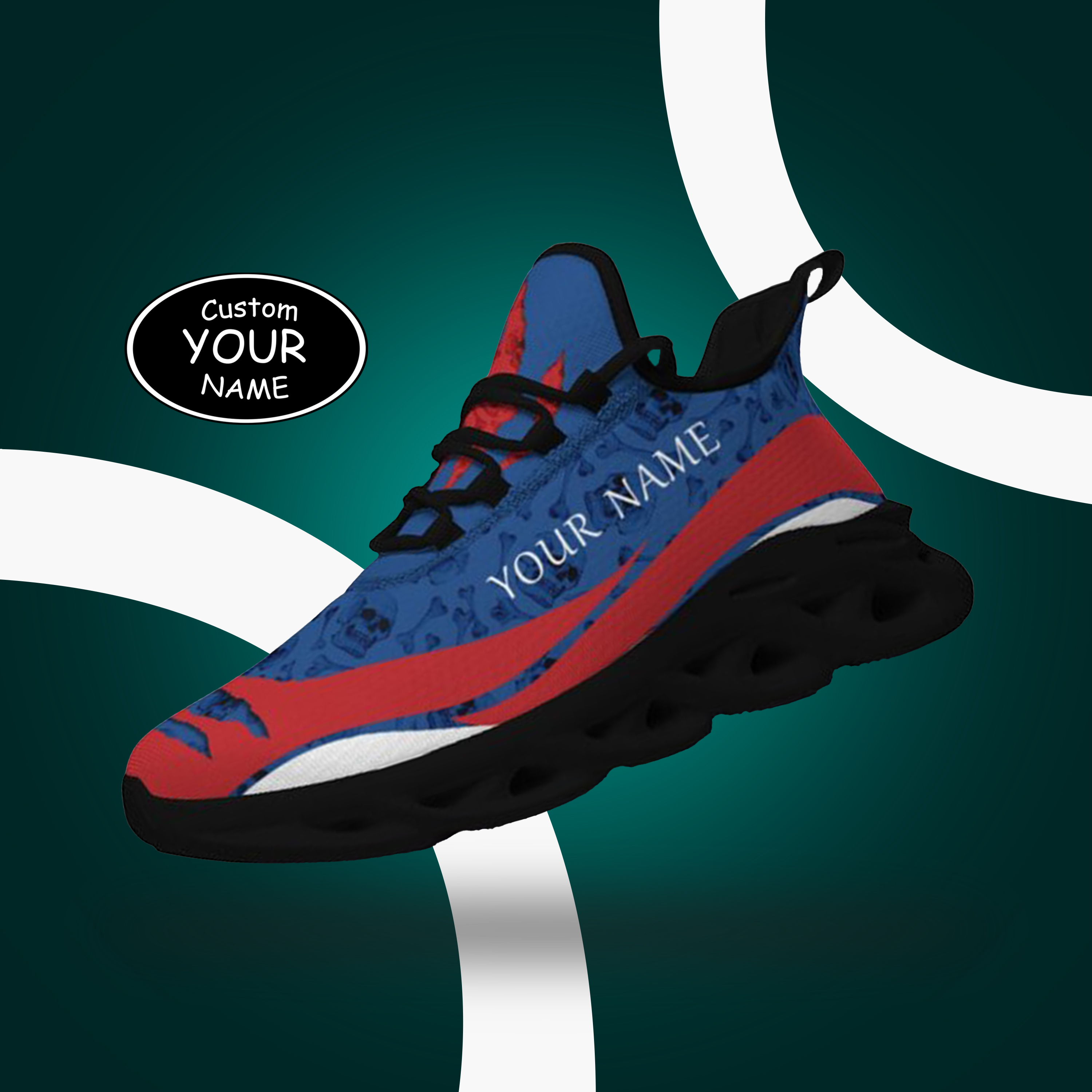 Max Sowl-25-cy-Buffalo-4-3，Personalized  Buffalo Sneakers, Custom Breathable Walking Shoes, Patriotic Running Shoes