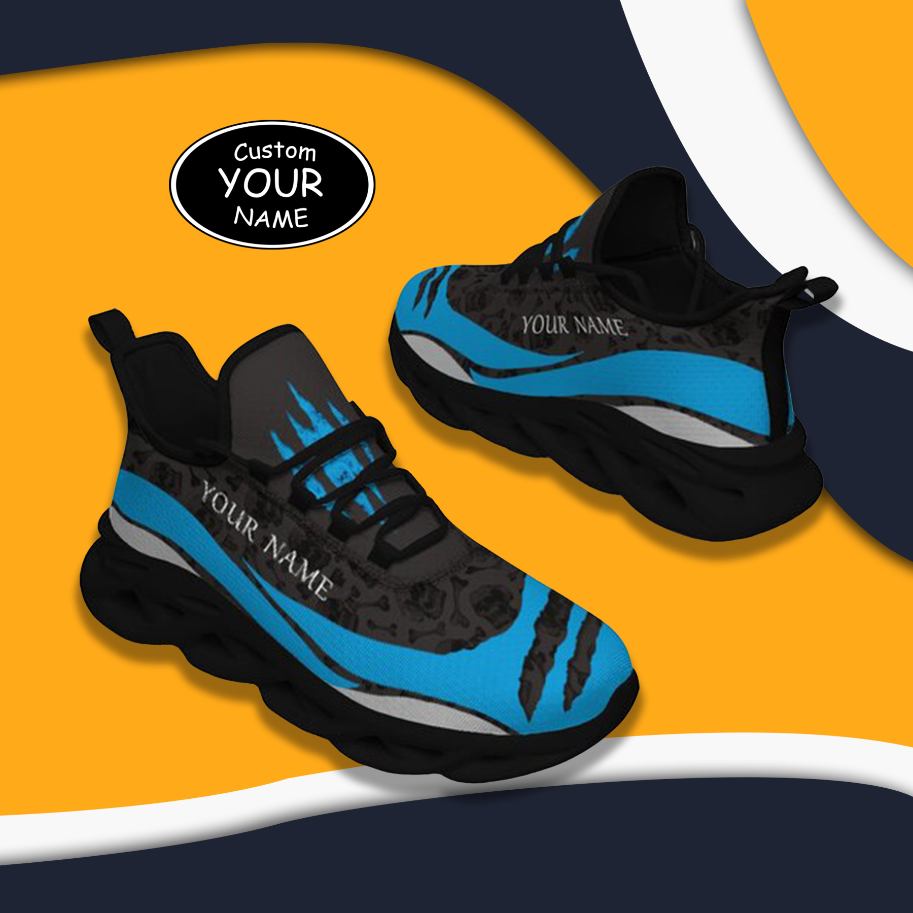 Max Sowl-25-cy-Carolina-5-3，Personalized  Carolina Sneakers, Custom Breathable Walking Shoes, Patriotic Running Shoes