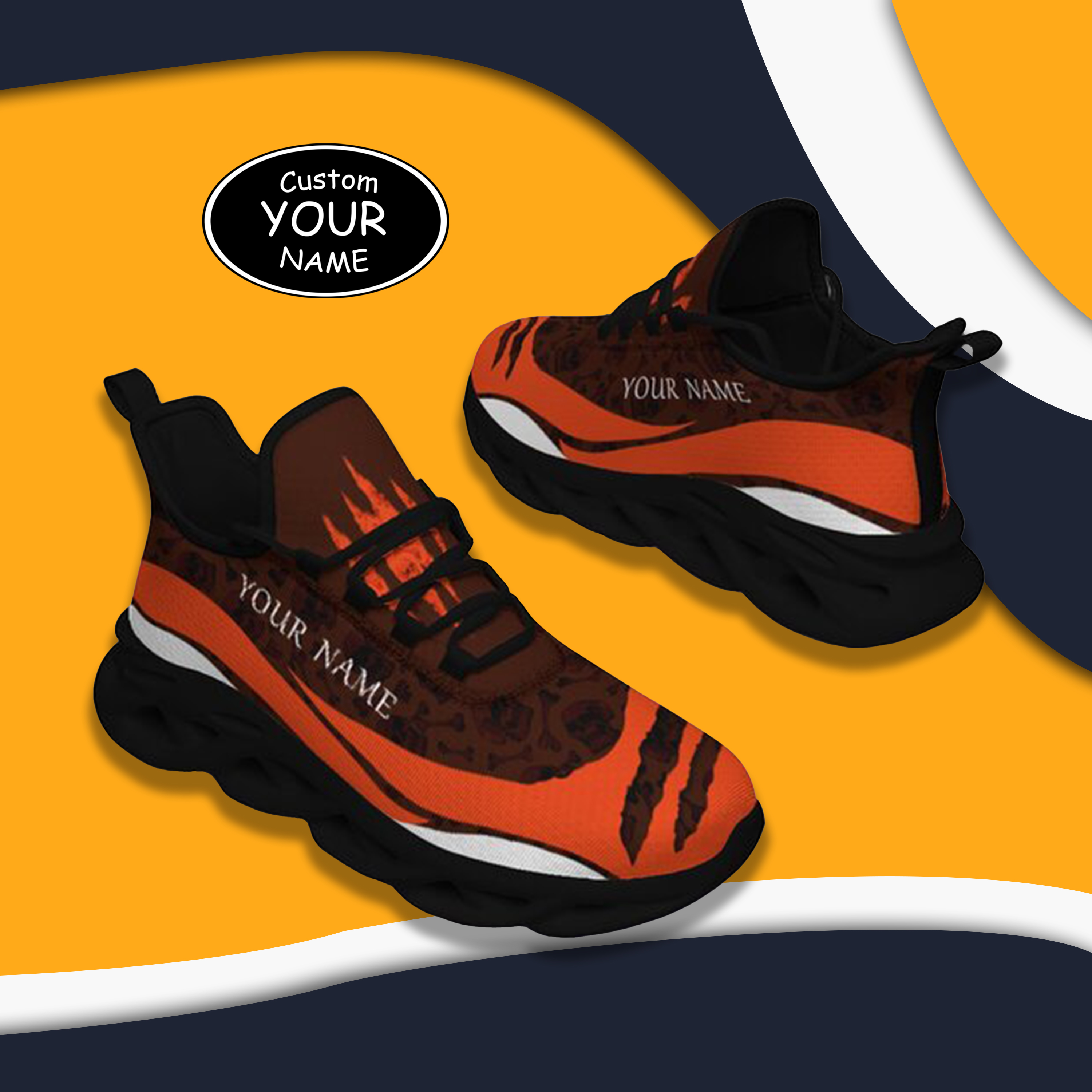 Max Sowl-25-cy-Cleveland-8-3，Personalized  Cleveland Sneakers, Custom Breathable Walking Shoes, Patriotic Running Shoes