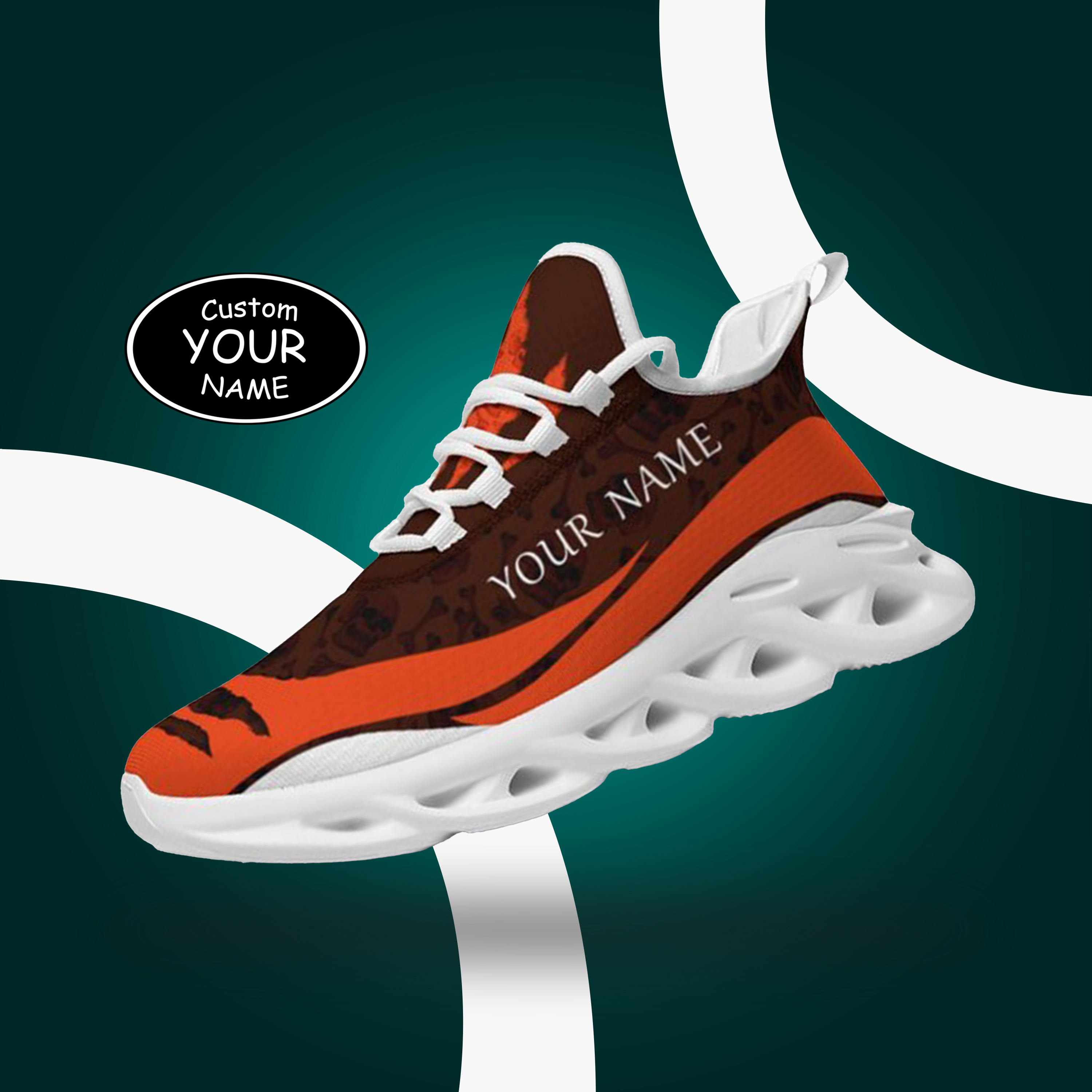 Max Sowl-25-cy-Cleveland-8-3，Personalized  Cleveland Sneakers, Custom Breathable Walking Shoes, Patriotic Running Shoes