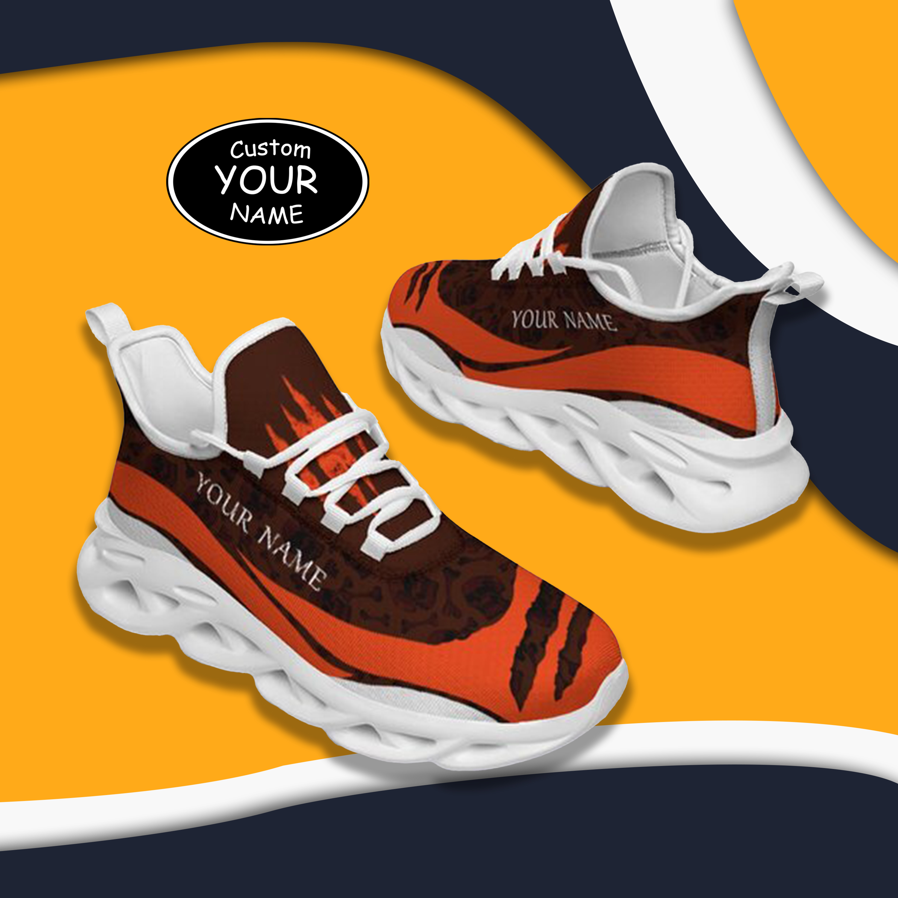 Max Sowl-25-cy-Cleveland-8-3，Personalized  Cleveland Sneakers, Custom Breathable Walking Shoes, Patriotic Running Shoes