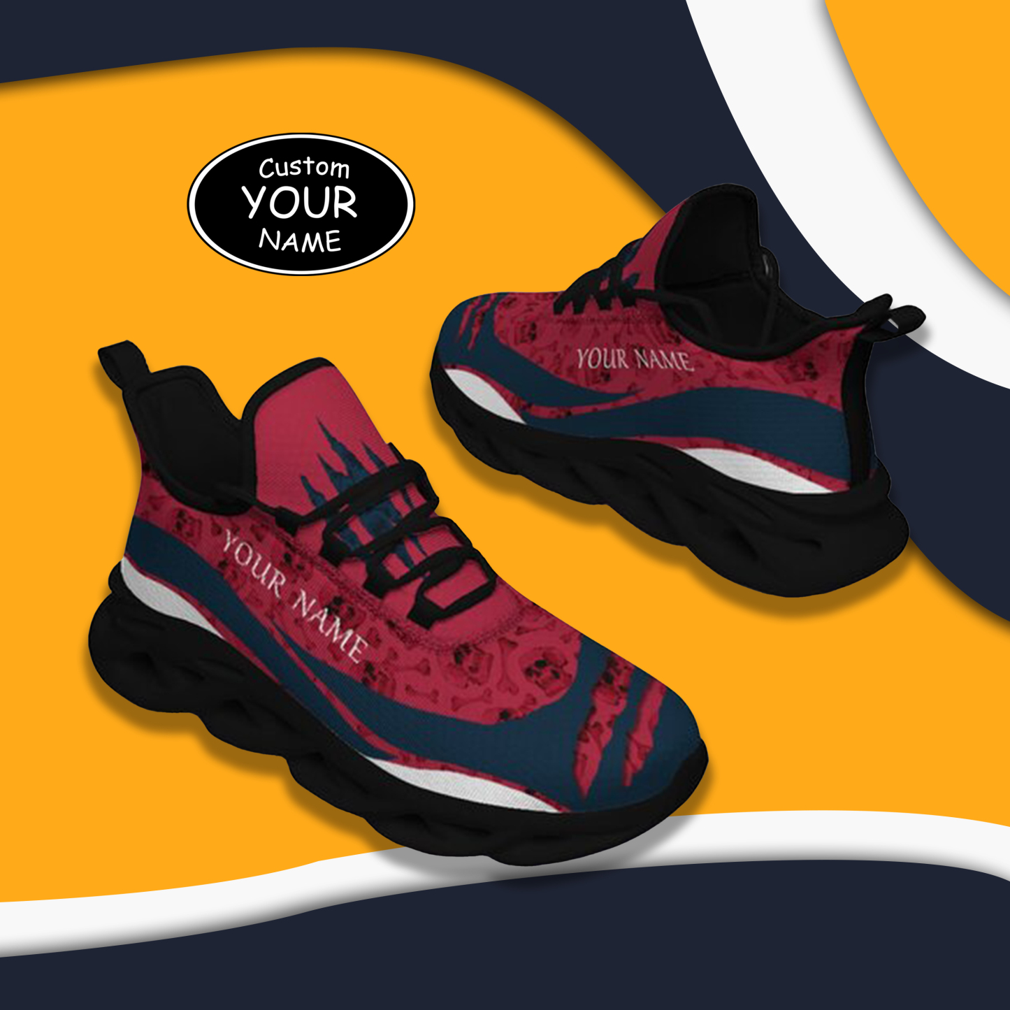 Max Sowl-25-cy-Houston-12-3，Personalized  Houston Sneakers, Custom Breathable Walking Shoes, Patriotic Running Shoes