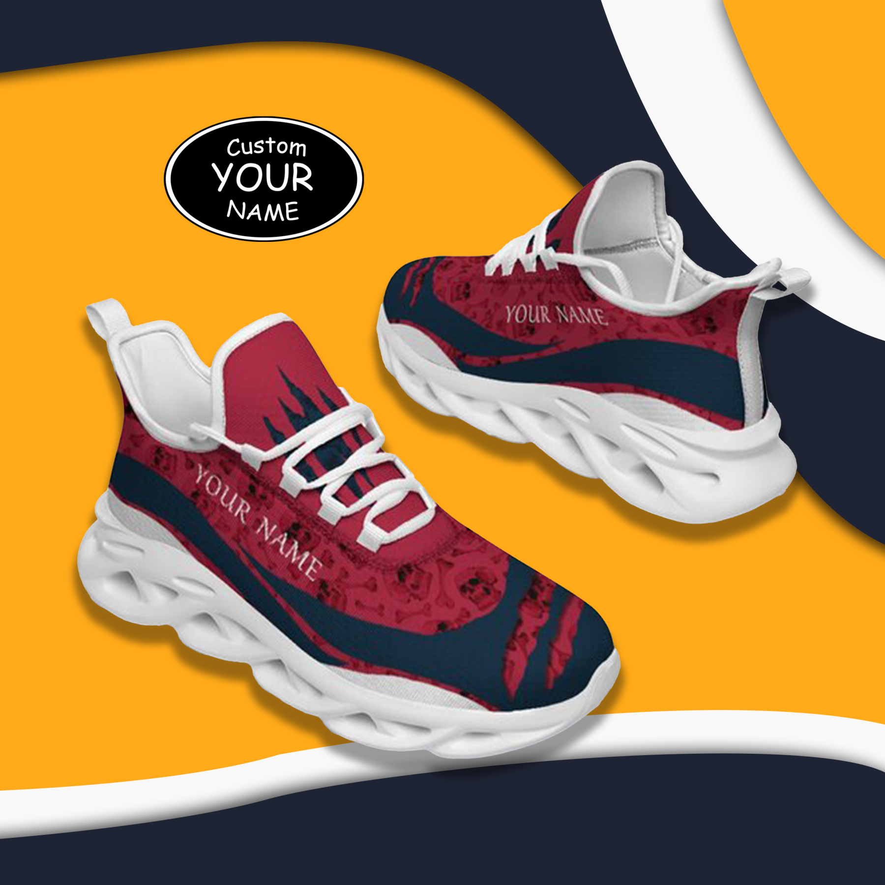 Max Sowl-25-cy-Houston-12-3，Personalized  Houston Sneakers, Custom Breathable Walking Shoes, Patriotic Running Shoes