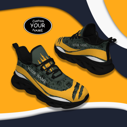Max Sowl-25-cy-Green Bay-13-3，Personalized  Green Bay Sneakers, Custom Breathable Walking Shoes, Patriotic Running Shoes