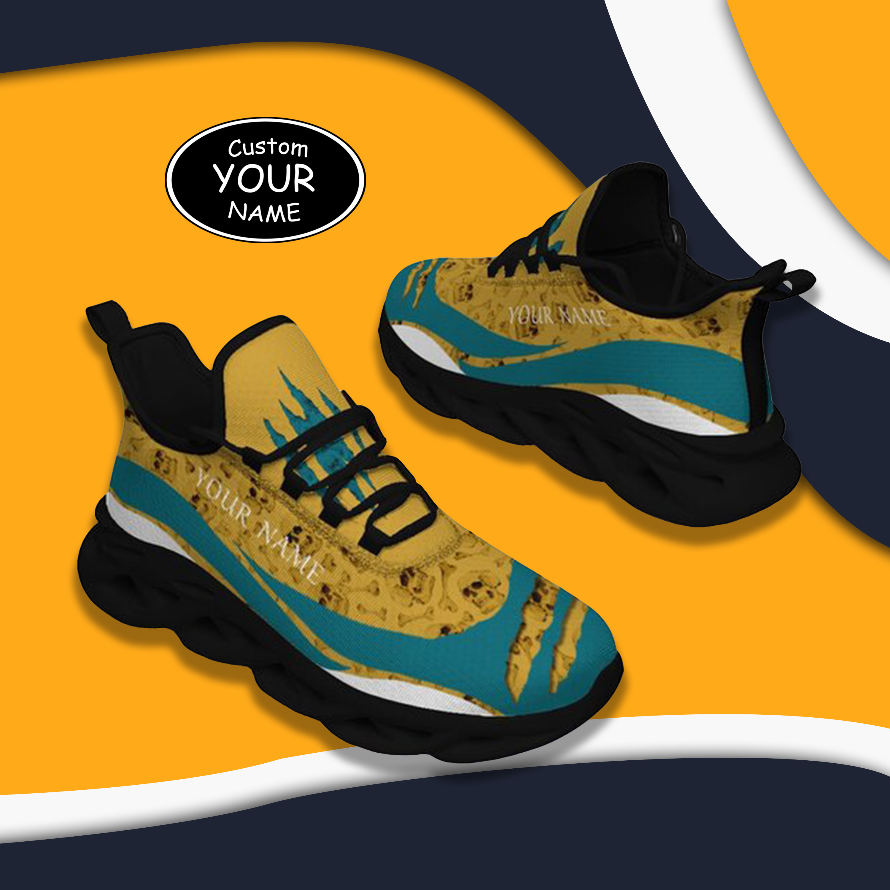 Max Sowl-25-cy-Jacksonville-16-3,Personalized  Jacksonville Sneakers, Custom Breathable Walking Shoes, Patriotic Running Shoes