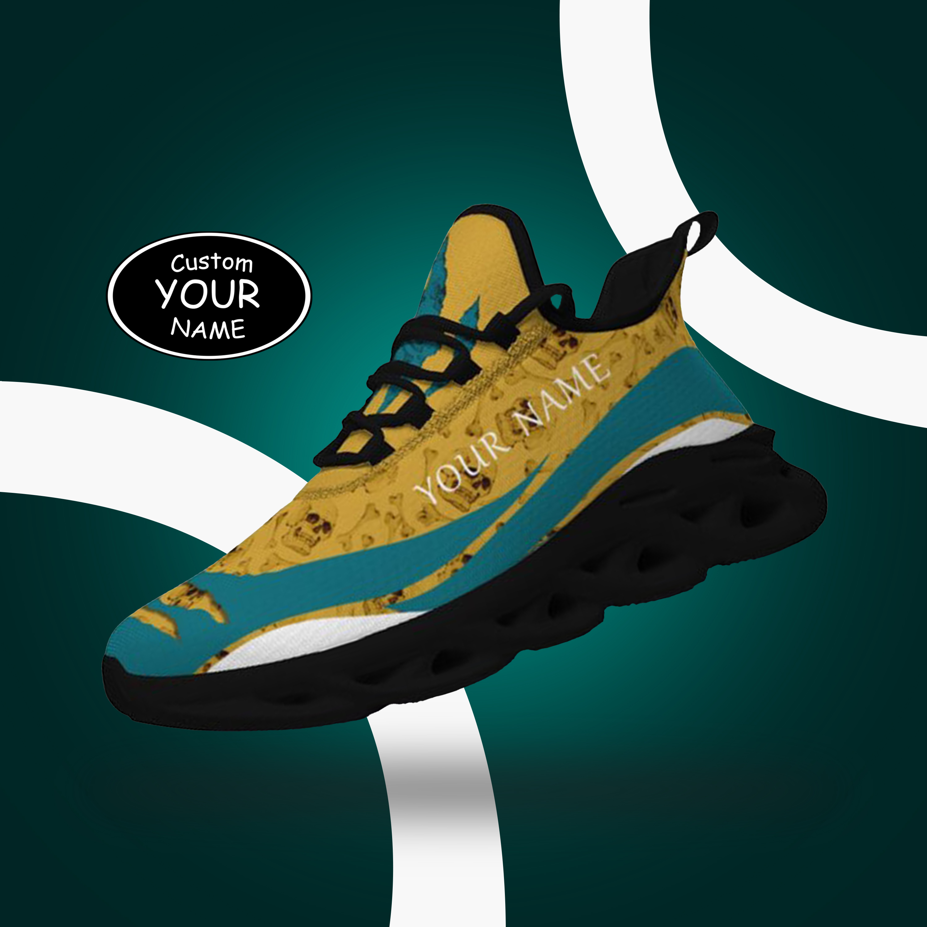 Max Sowl-25-cy-Jacksonville-16-3,Personalized  Jacksonville Sneakers, Custom Breathable Walking Shoes, Patriotic Running Shoes