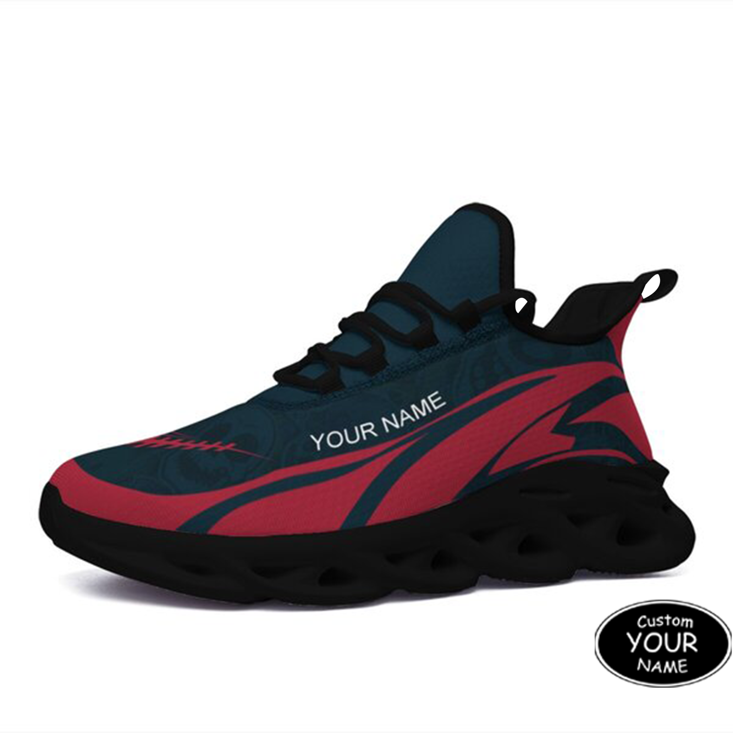 Personalized  Houston Sneakers, Custom Breathable Walking Shoes, Patriotic Running Shoes,Max Sowl-25-yy-Houston-12-1