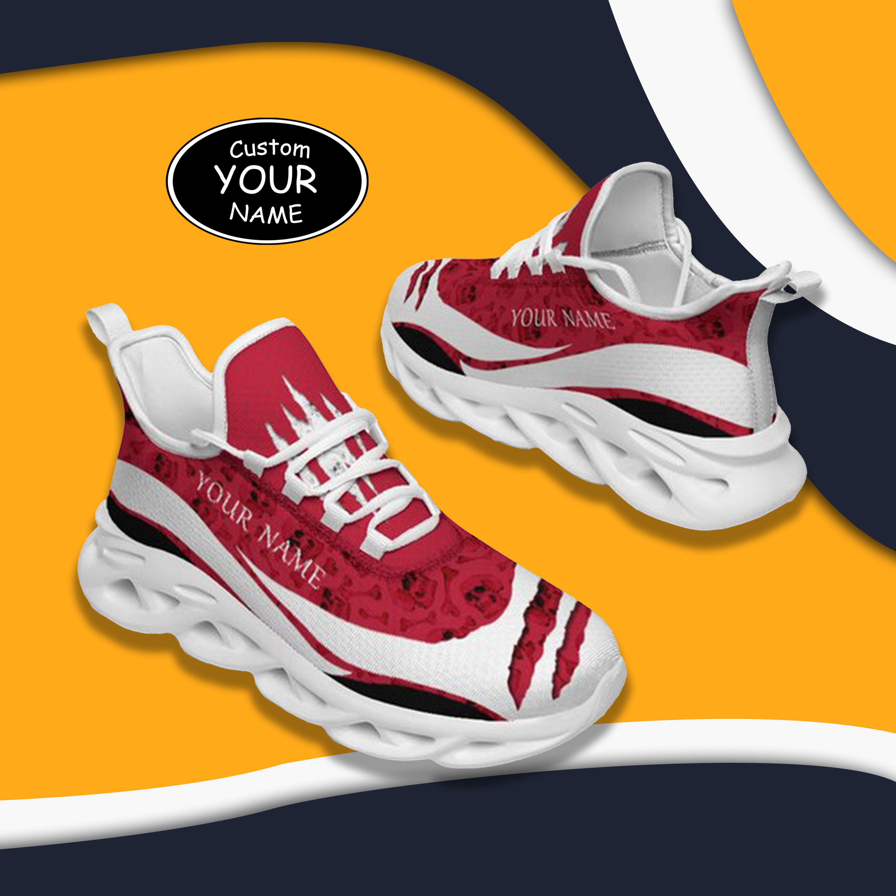 Max Sowl-25-cy-Kansas City-18-3,Personalized  Minnesota Sneakers, Custom Breathable Walking Shoes, Patriotic Running Shoes