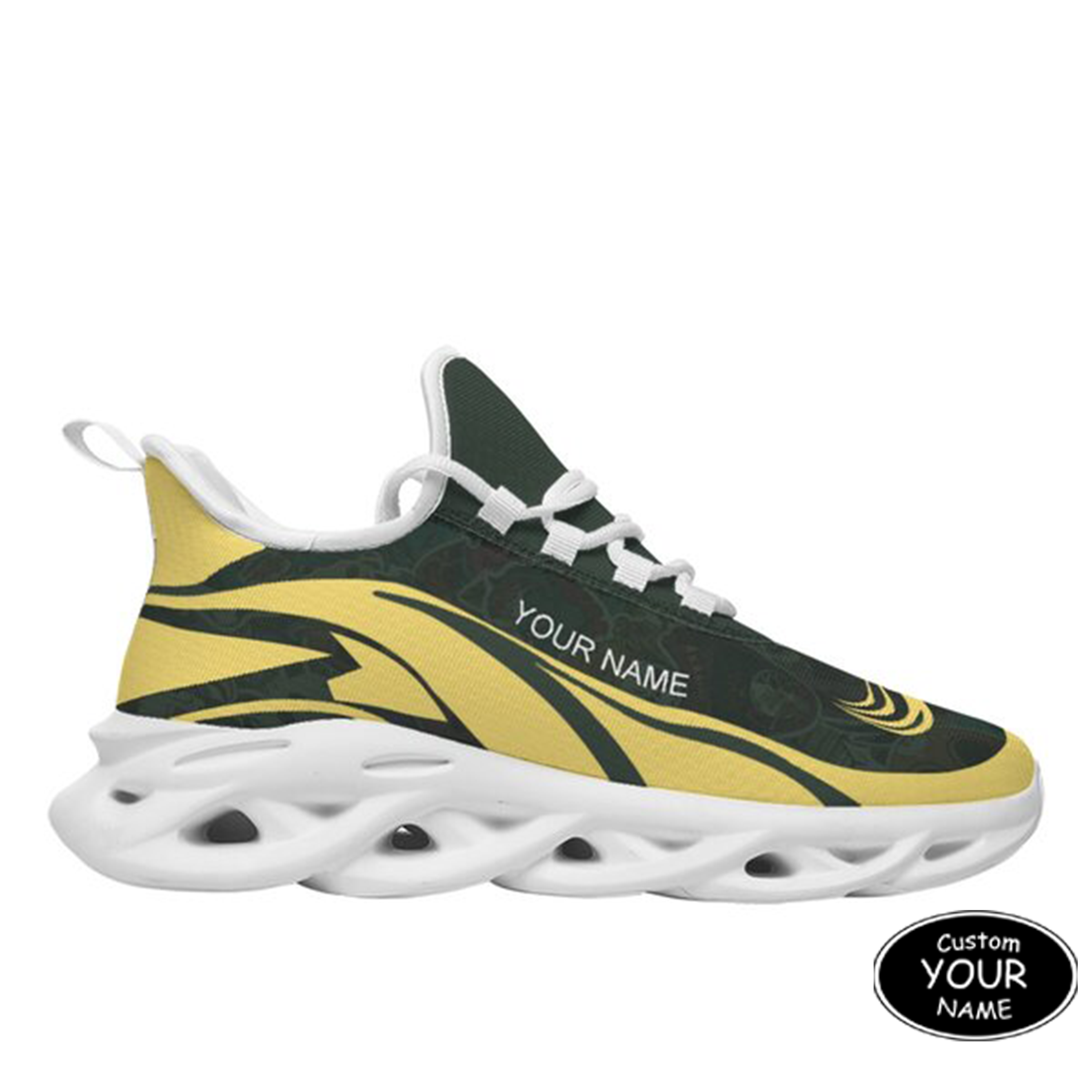 Personalized  Green Bay Sneakers, Custom Breathable Walking Shoes, Patriotic Running Shoes,Max Sowl-25-yy-Green Bay-13-1