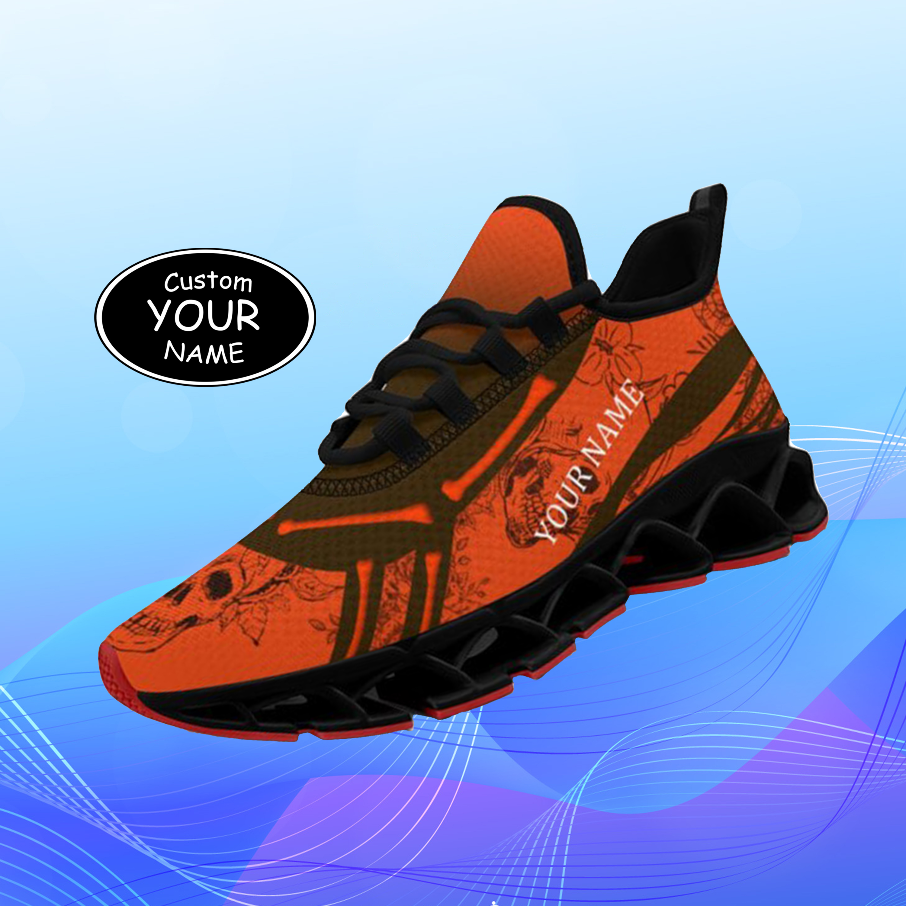 FN003-25-cy-Cleveland-8-1，Personalized  Cleveland Sneakers, Custom Breathable Walking Shoes, Patriotic Running Shoes
